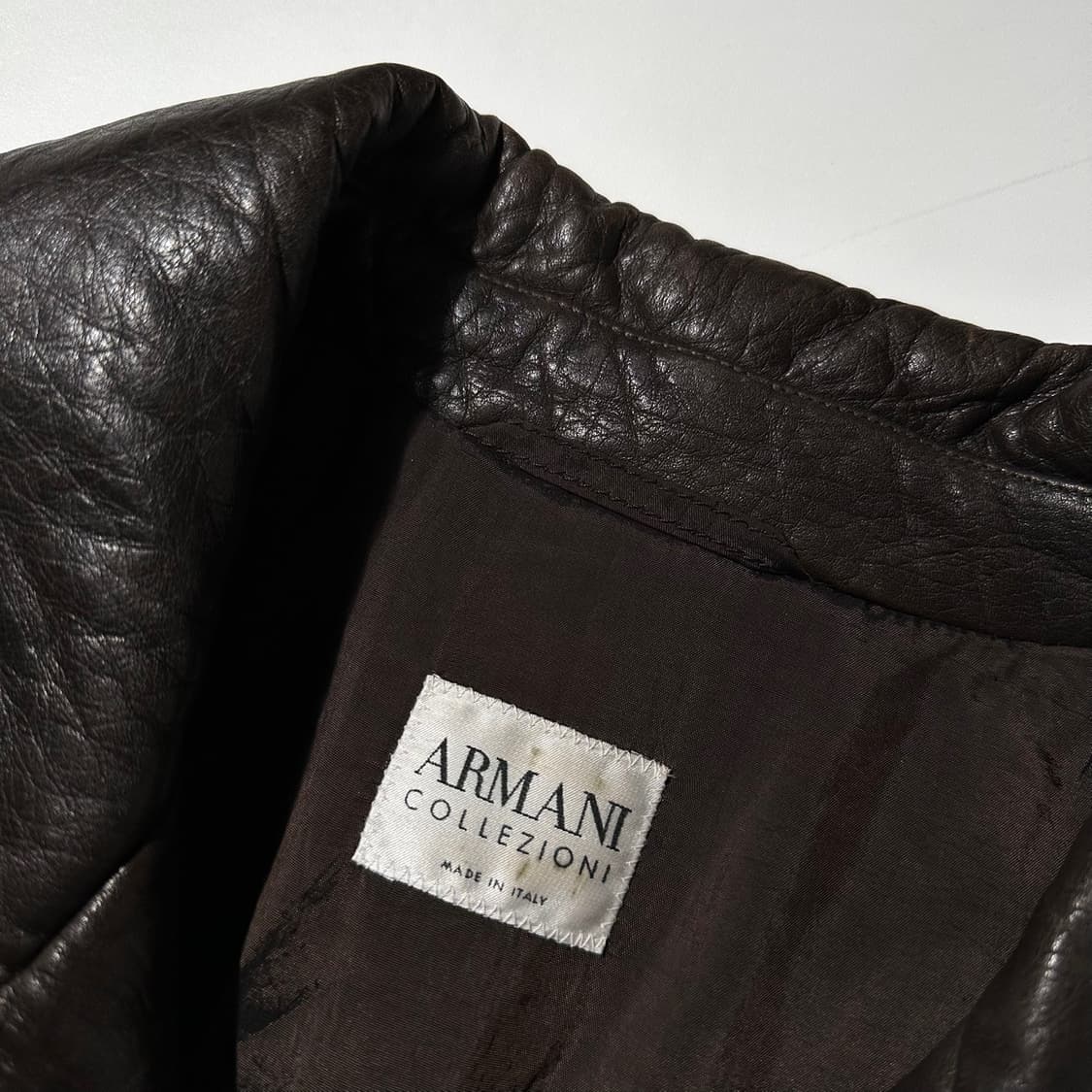아르마니 꼴레지오니 싱글 레더 카코트 상품이미지4