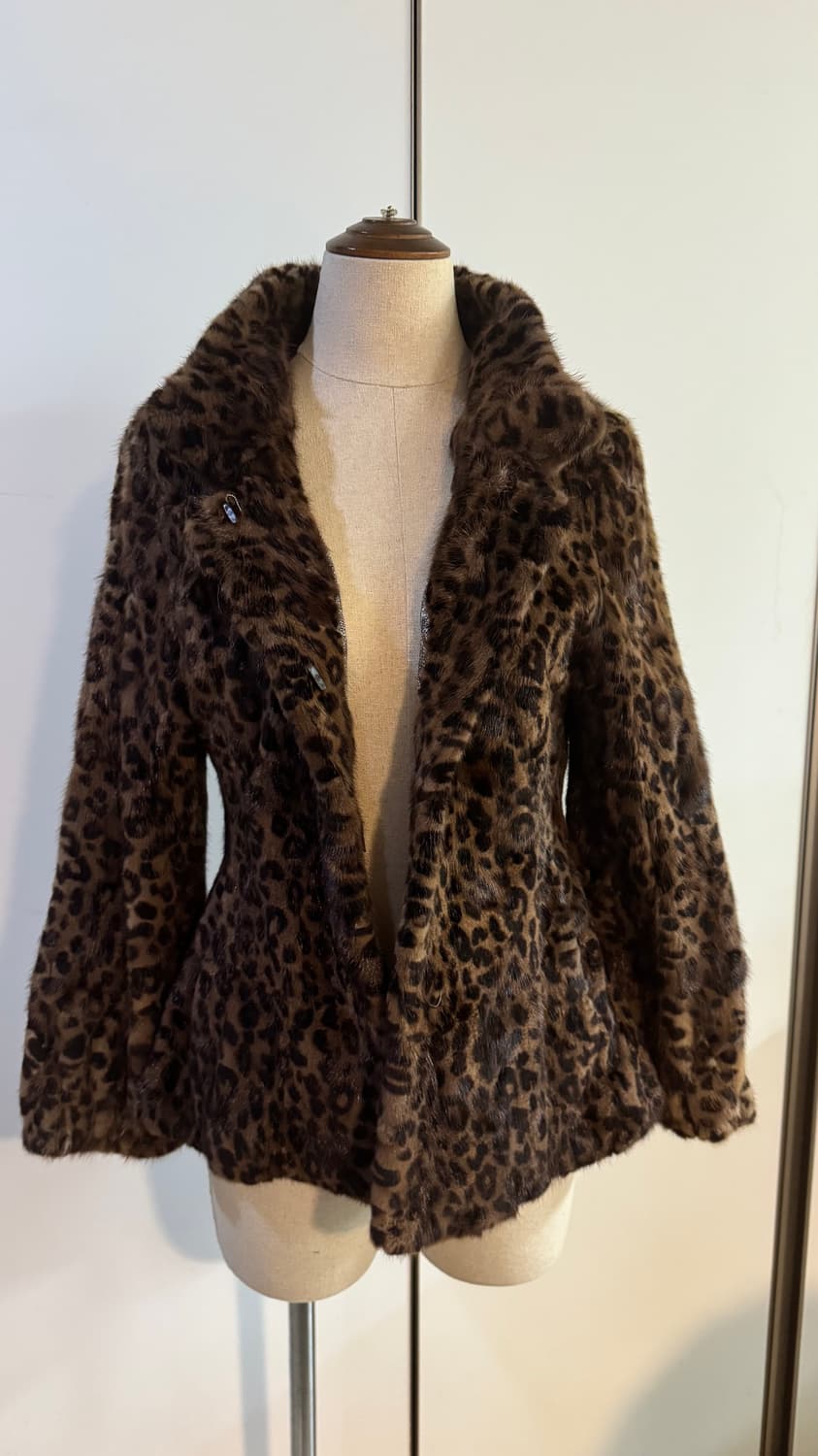 Marmalady 레오파드 밍크 퍼 자켓 상품이미지2