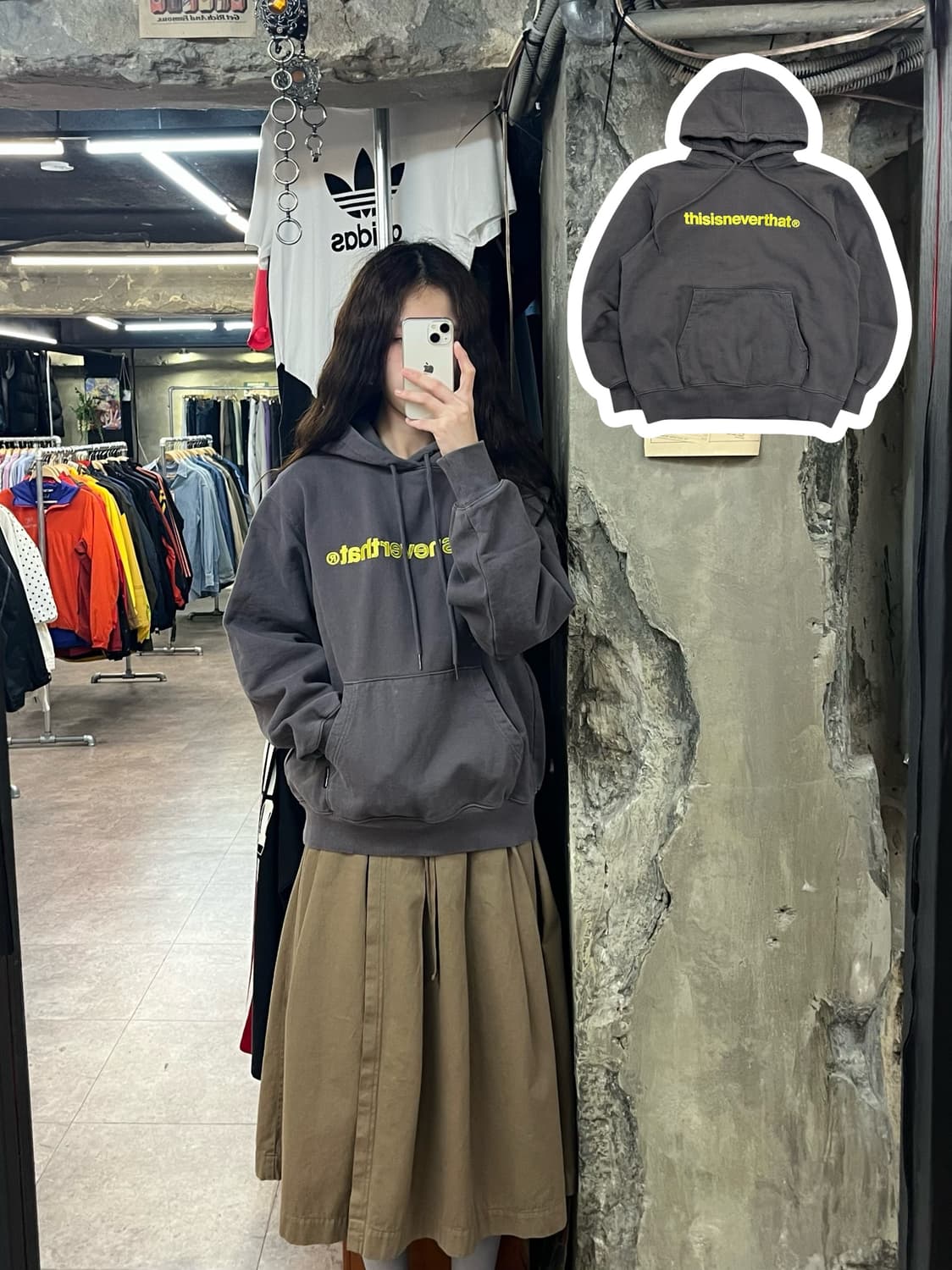 디스이즈네버뎃 후드티 차콜 S #csz2200 상품이미지1