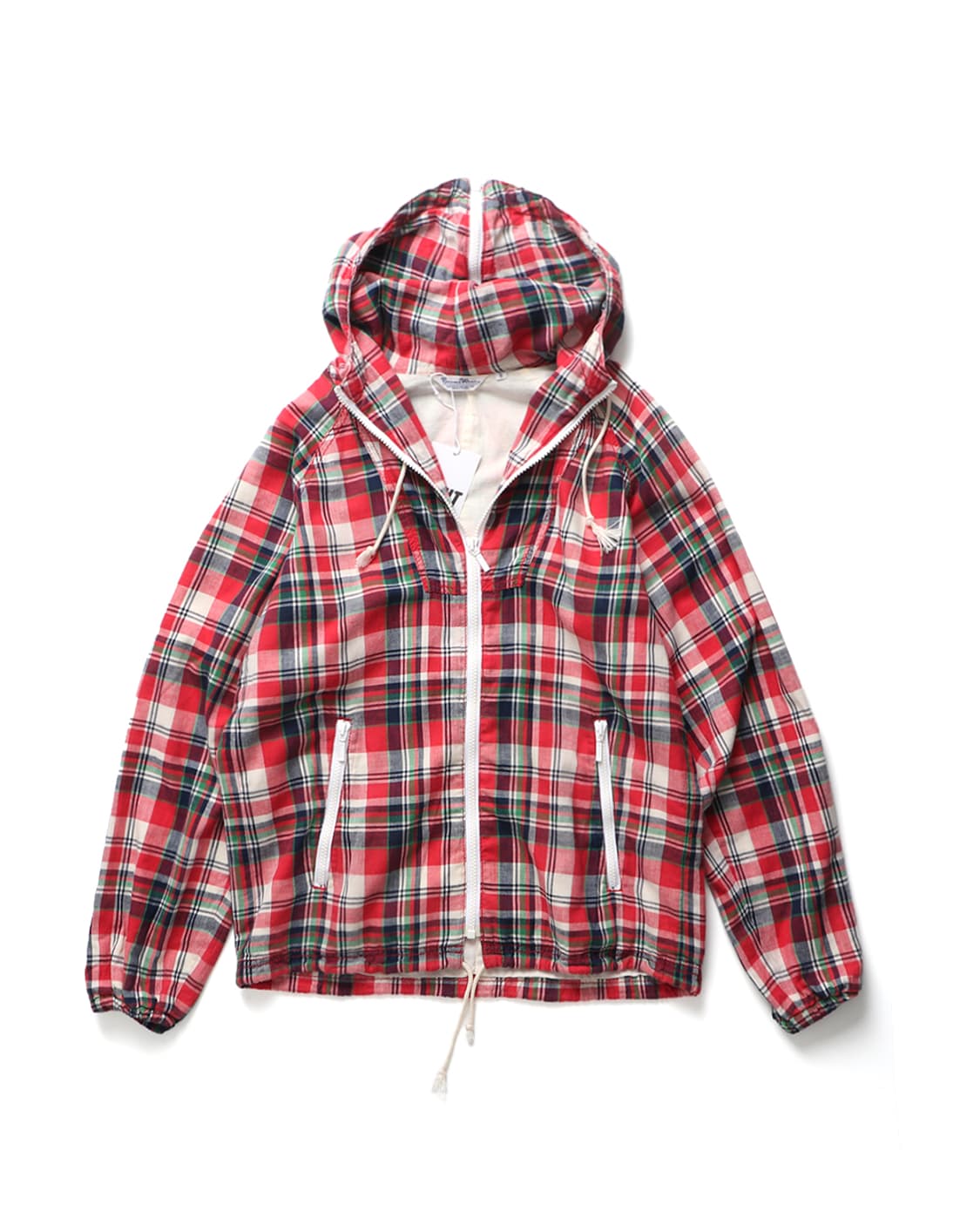 빔즈 BEAMS Madras Check Hoodie 상품이미지1