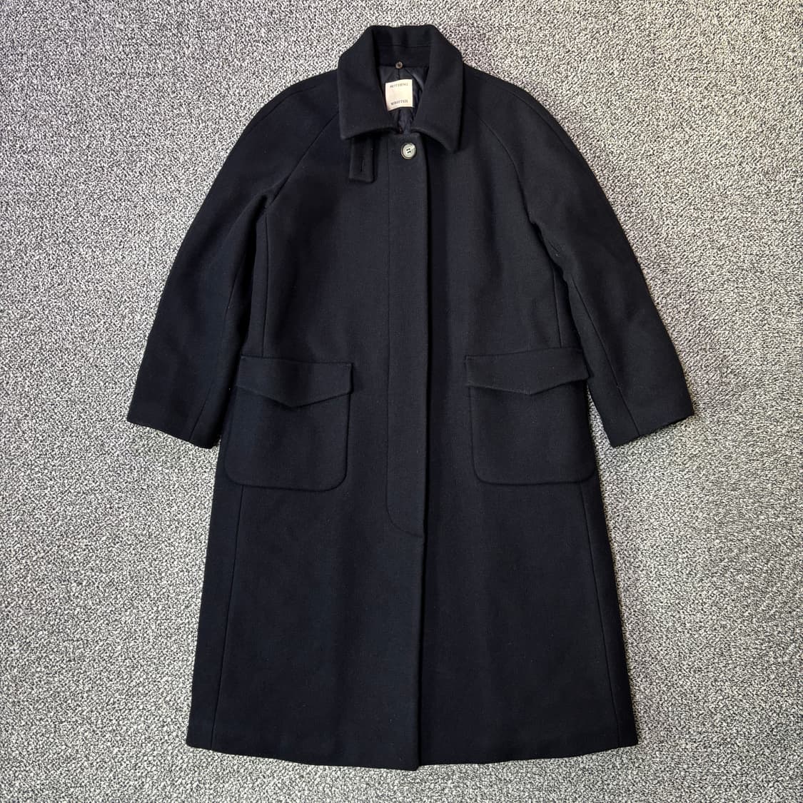 (W) 낫띵리튼 울 발마칸 코트 네이비 (F) 상품이미지1