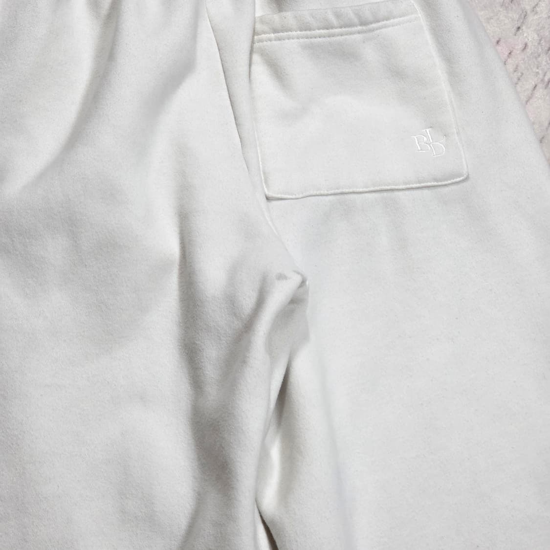 빈티지 화이트 기모 트레이닝 와이드 팬츠 상품이미지6