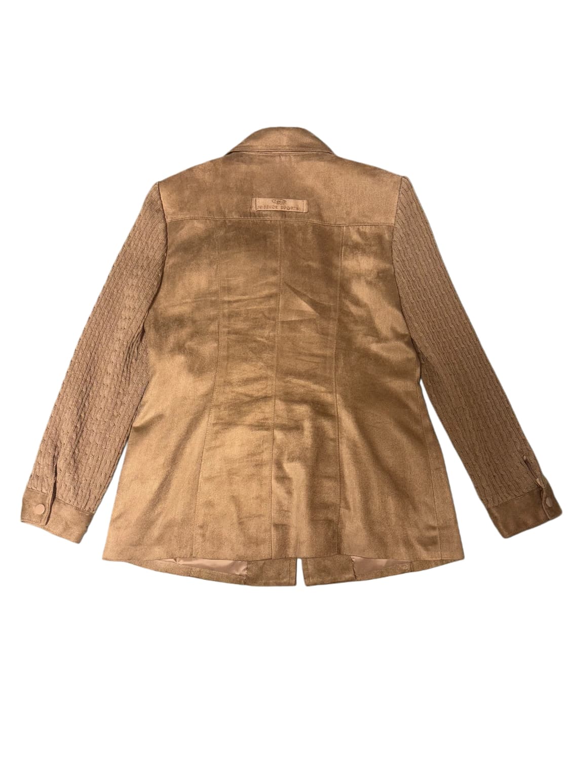 브라운 스웨이드 & 니트 자켓 상품이미지2