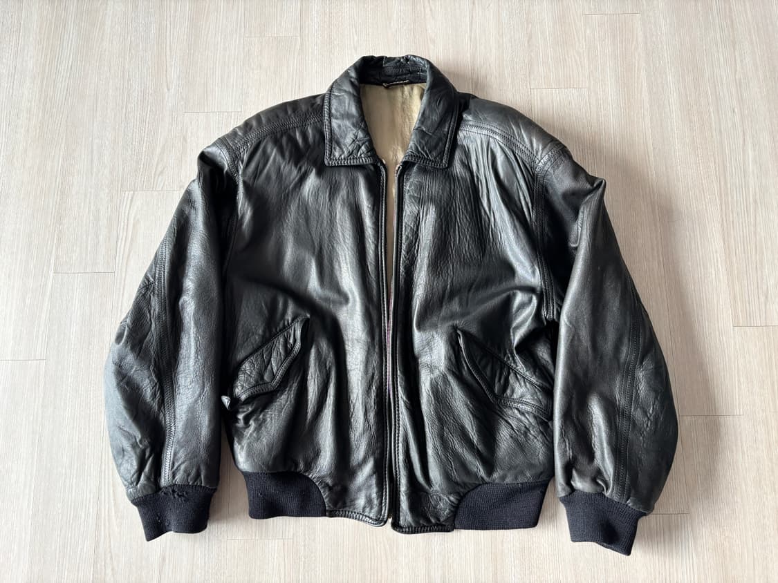 80s 휴고보스 레더자켓 상품이미지1