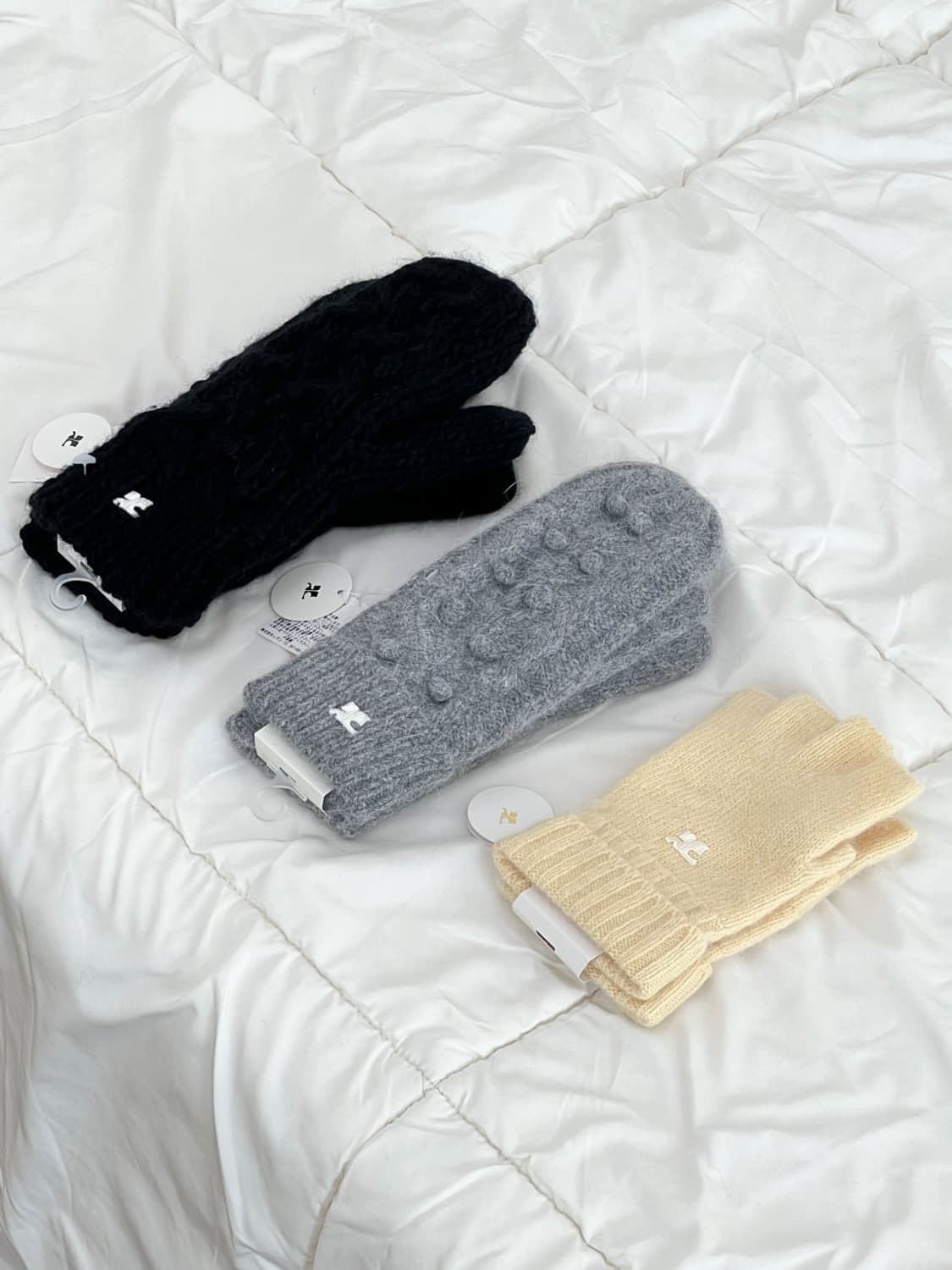 [새상품] courreges / 꾸레쥬 그레이 벙어리 장갑  상품이미지5