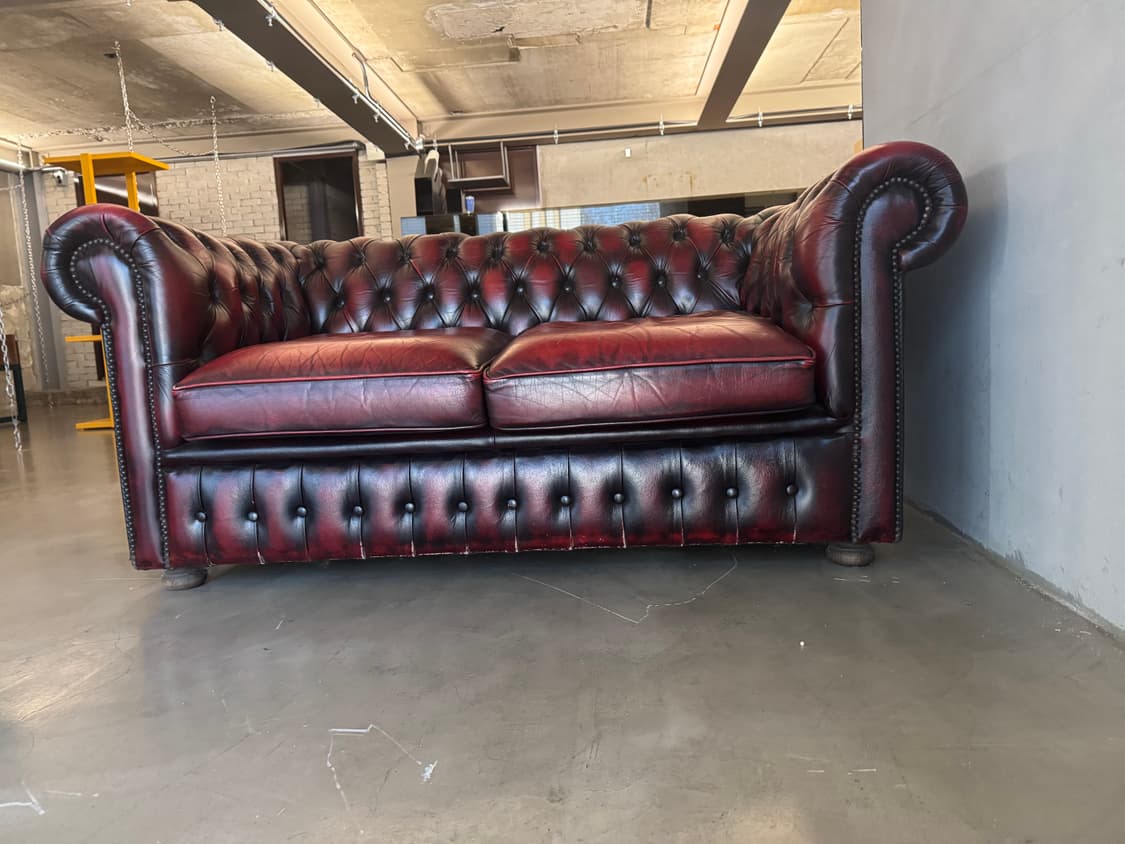 버건디 체스터필드 빈티지 소파  상품이미지9