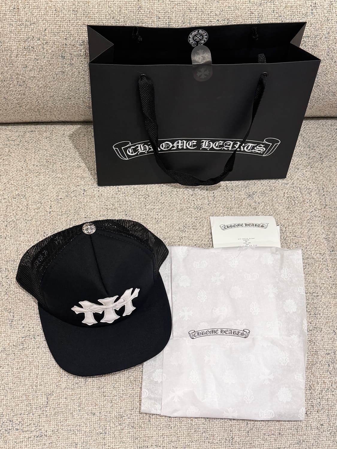 크롬하츠 세메터리 레더 패치 트러커 햇 상품이미지3