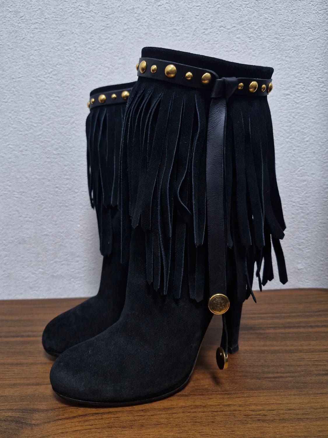 [38.5] 구찌 FW08 바부쉬카 스웨이드 프린지 앵클 부츠 상품이미지4