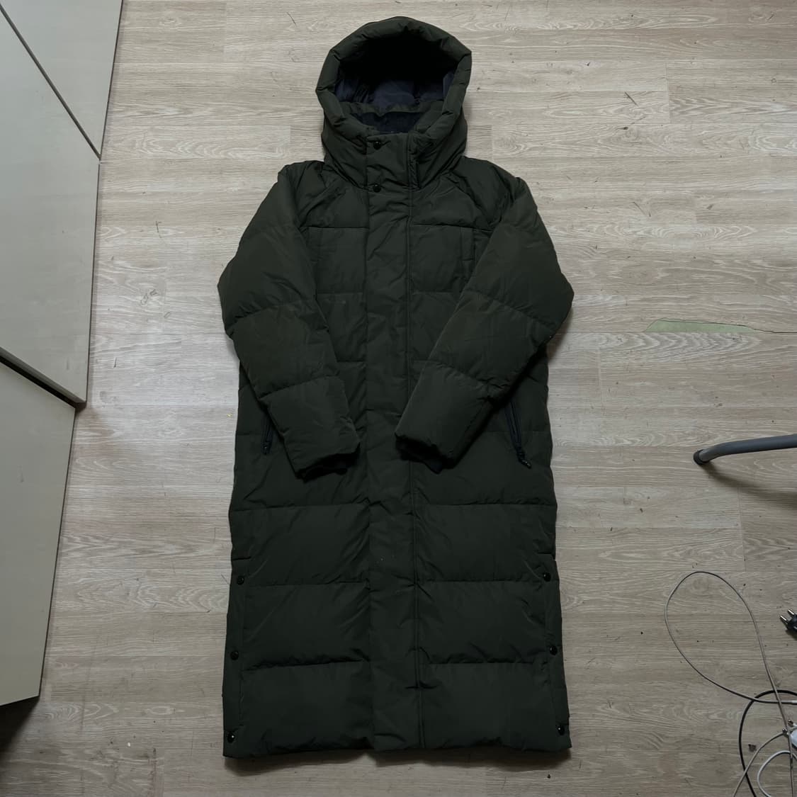 탑텐 폴라리스 덕다운 후드 롱패딩 점퍼 [카키] M/95 상품이미지1