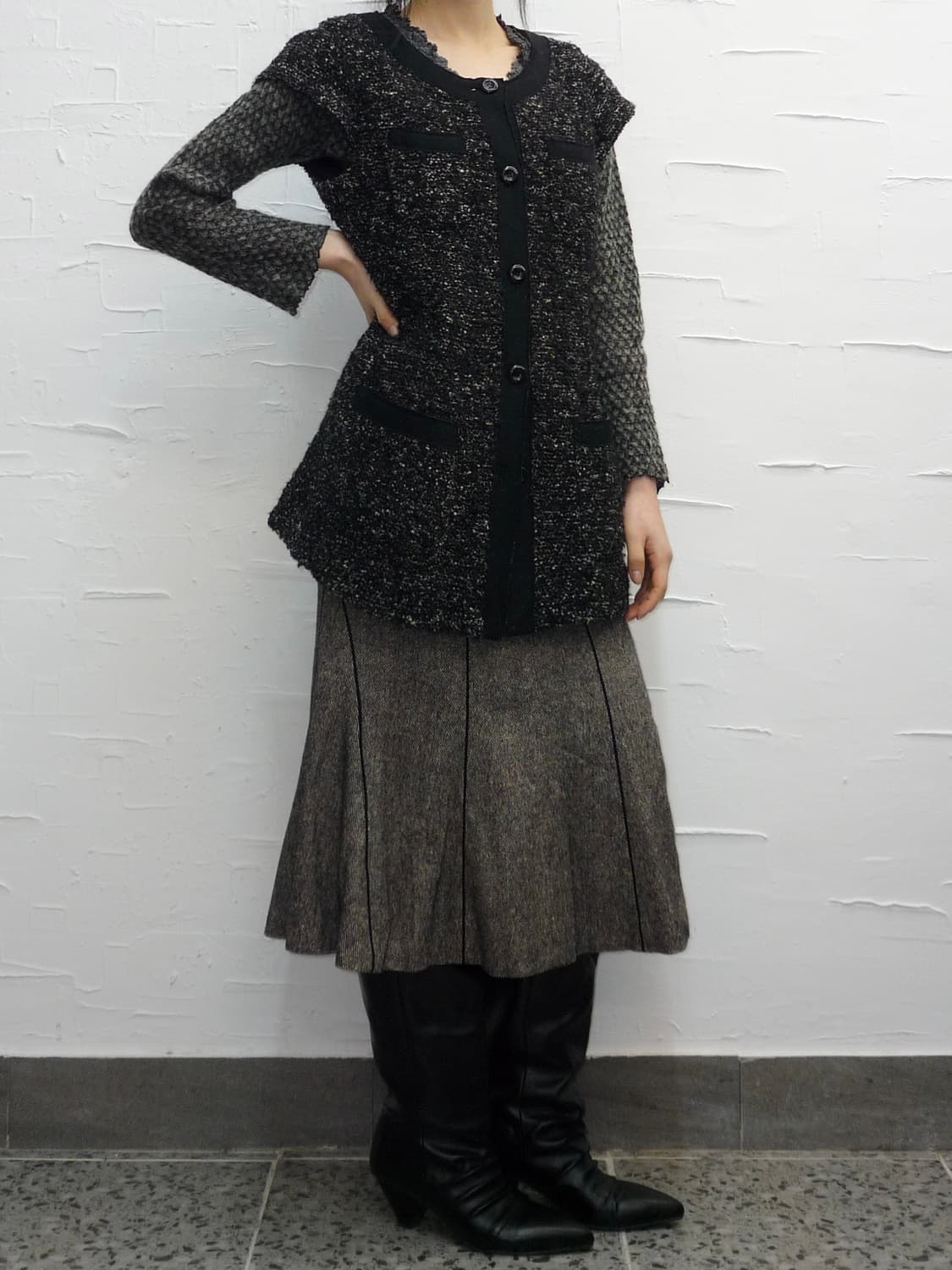 onyx tweed vest 상품이미지2