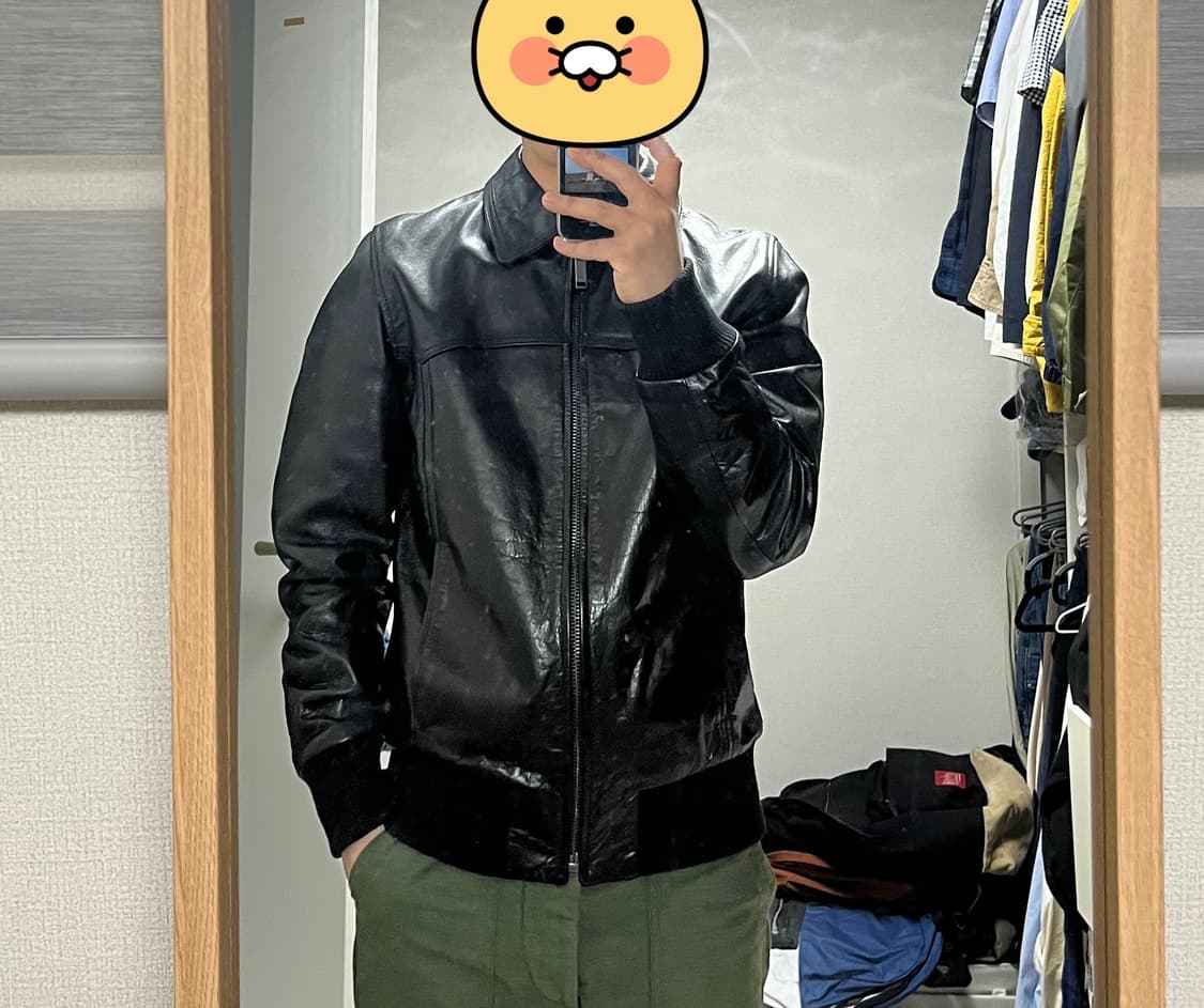 자라 버팔로 레더 자켓 (m) 상품이미지7