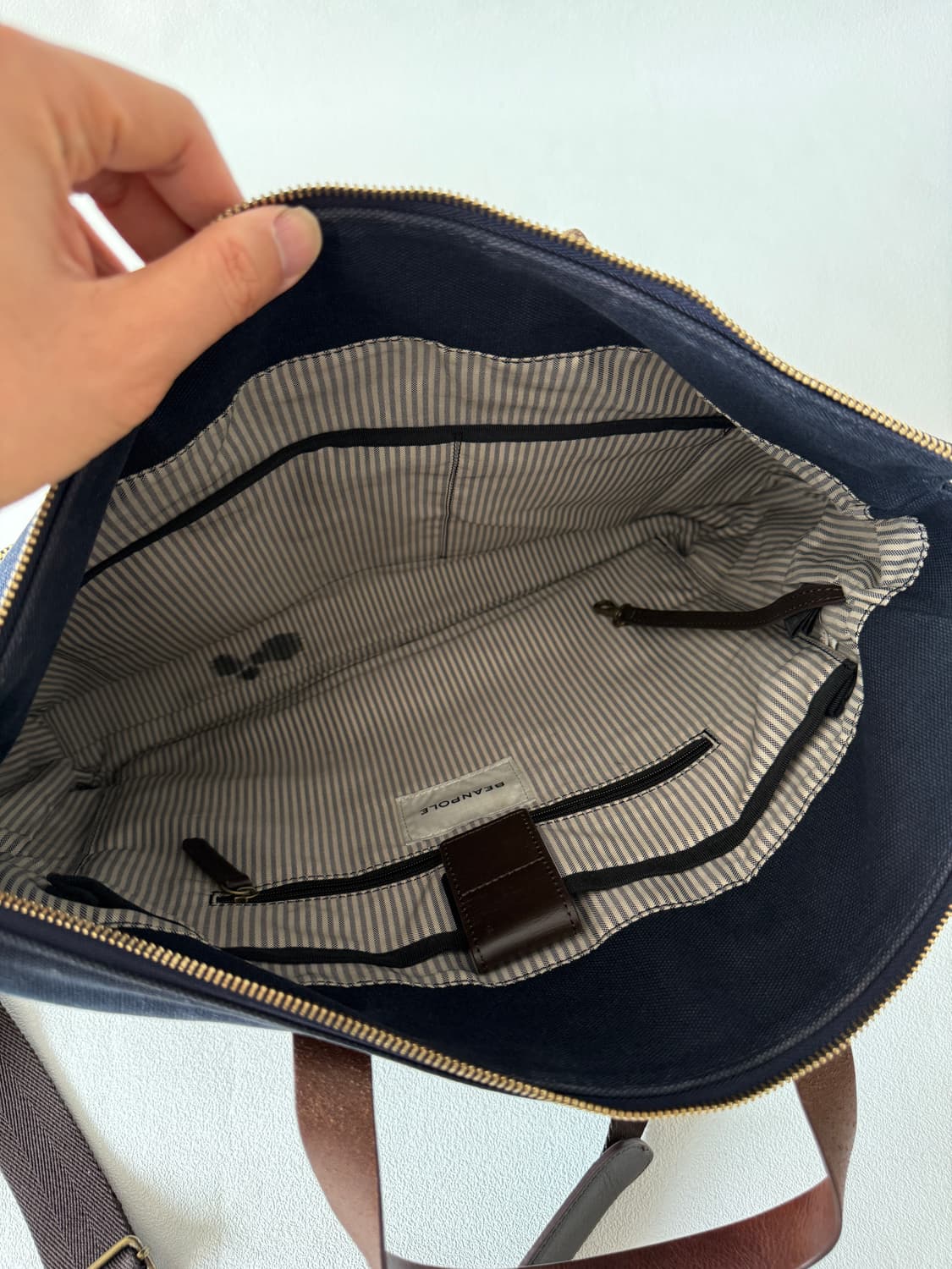 빈폴(Beanpole) 캔버스&레더 크로스 토트백 상품이미지7