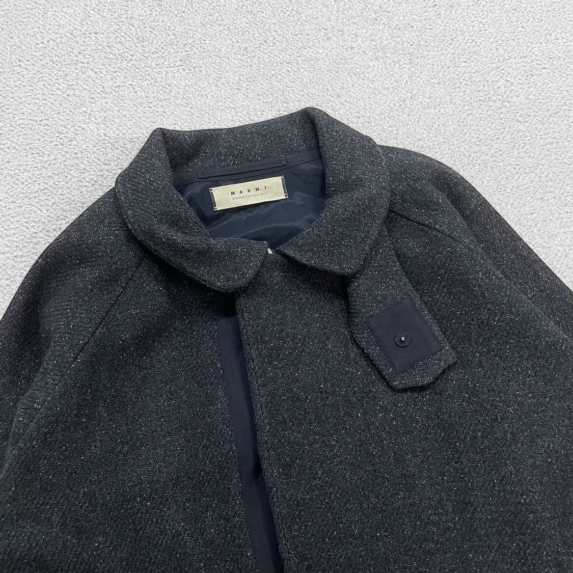 마르니 Marni 하프 울 코트 차콜 상품이미지2