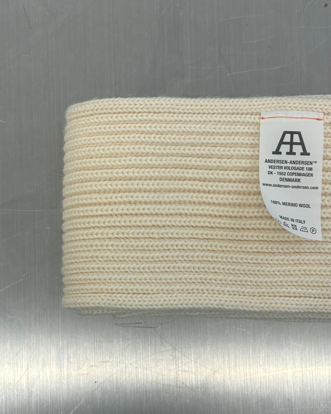 안데르센-안데르센 오프화이트 울 머플러 상품이미지3