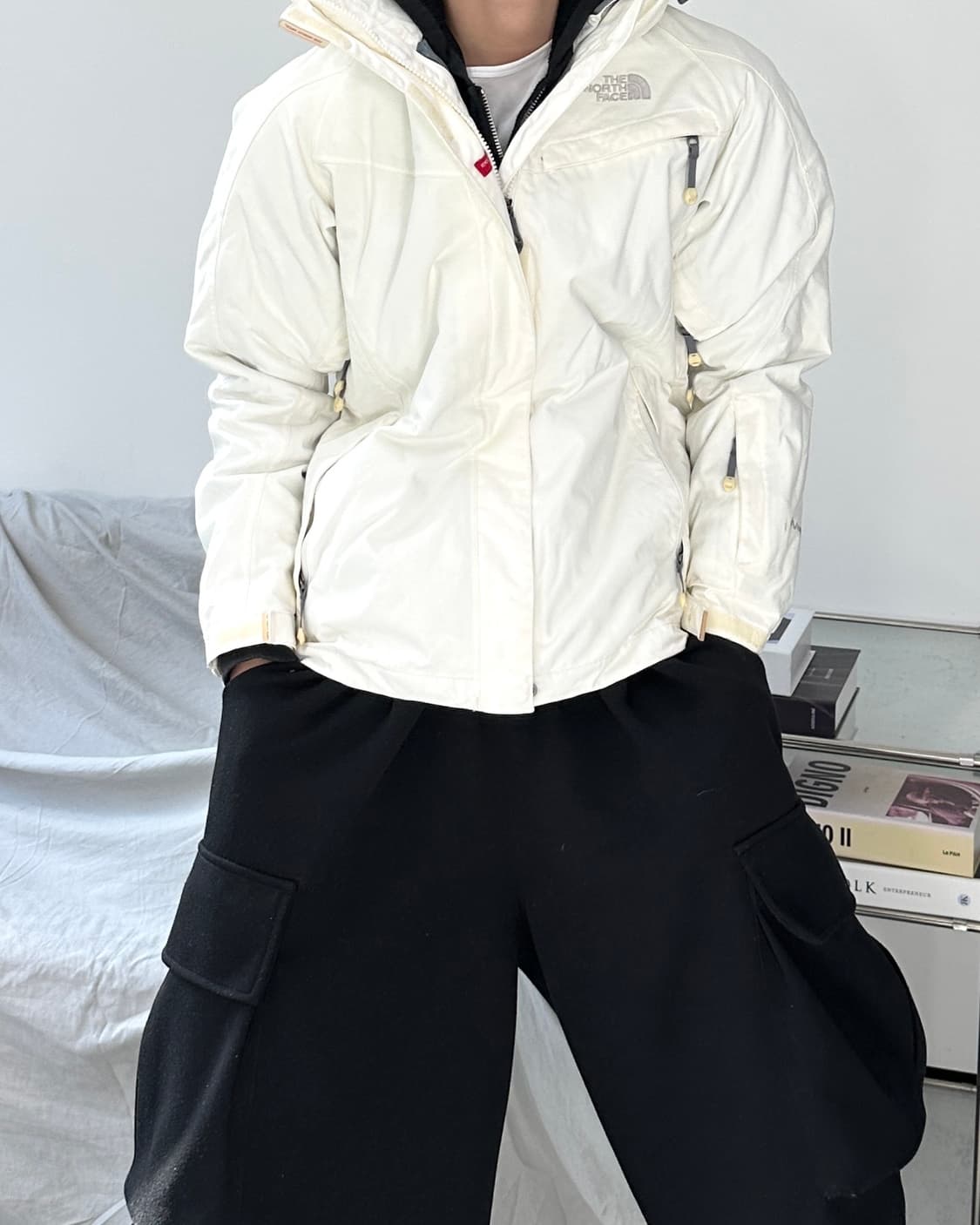 노스페이스 하이벤트 화이트 바람막이 S 상품이미지1