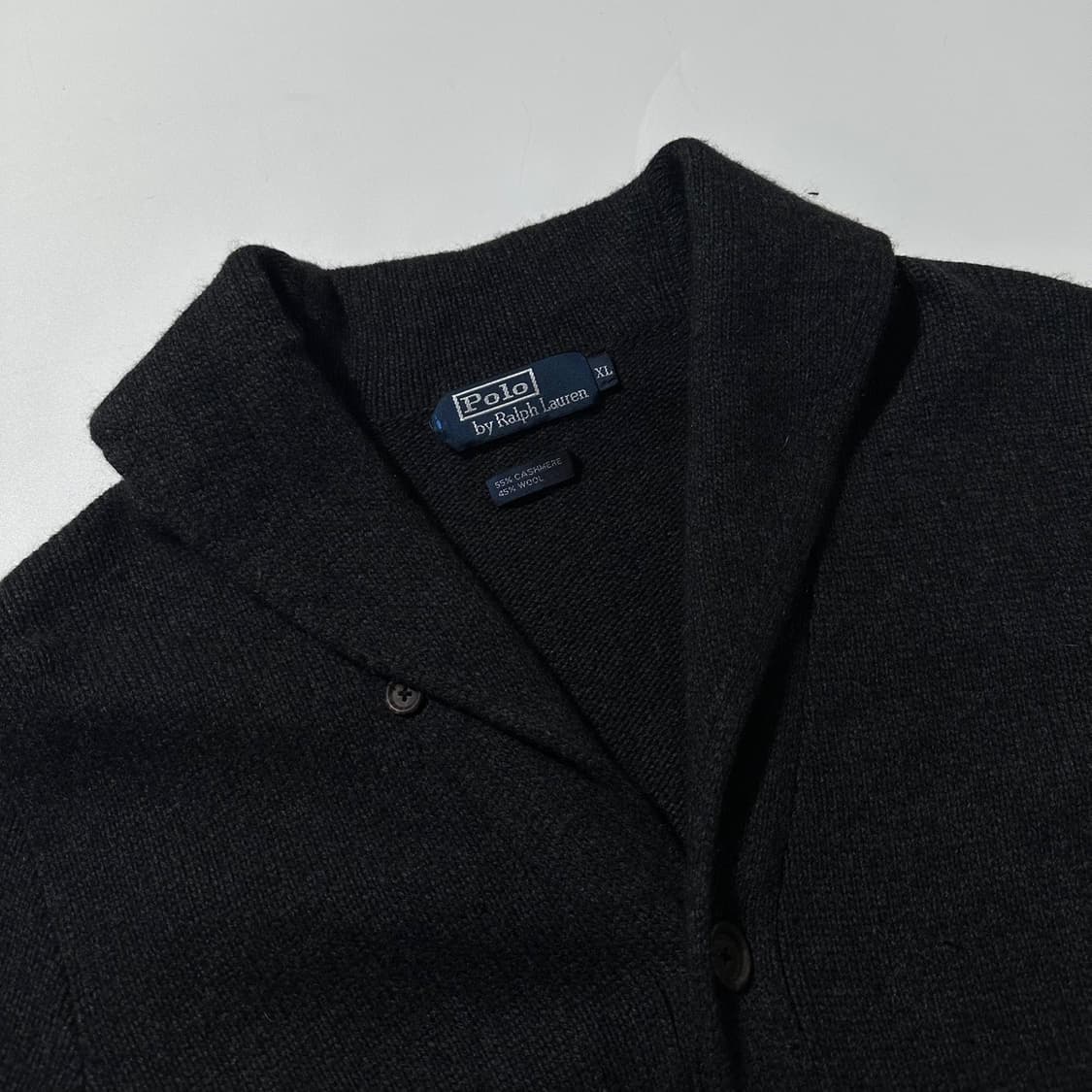 폴로 랄프로렌 울 캐시미어 숄카라 니트 가디건 상품이미지3