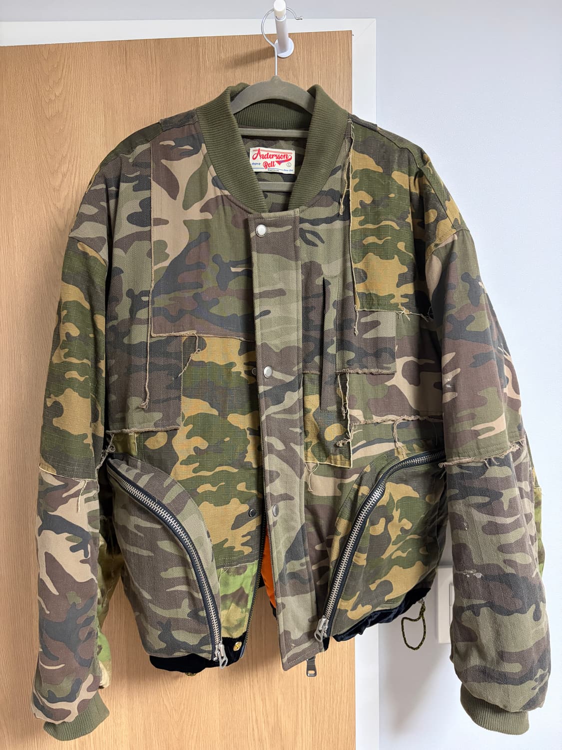 앤더슨벨 카모 패치워크 봄버 자켓(L) 상품이미지2