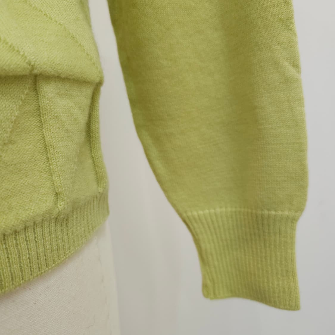 울100% 입체패턴 라임 니트 가디건  상품이미지7