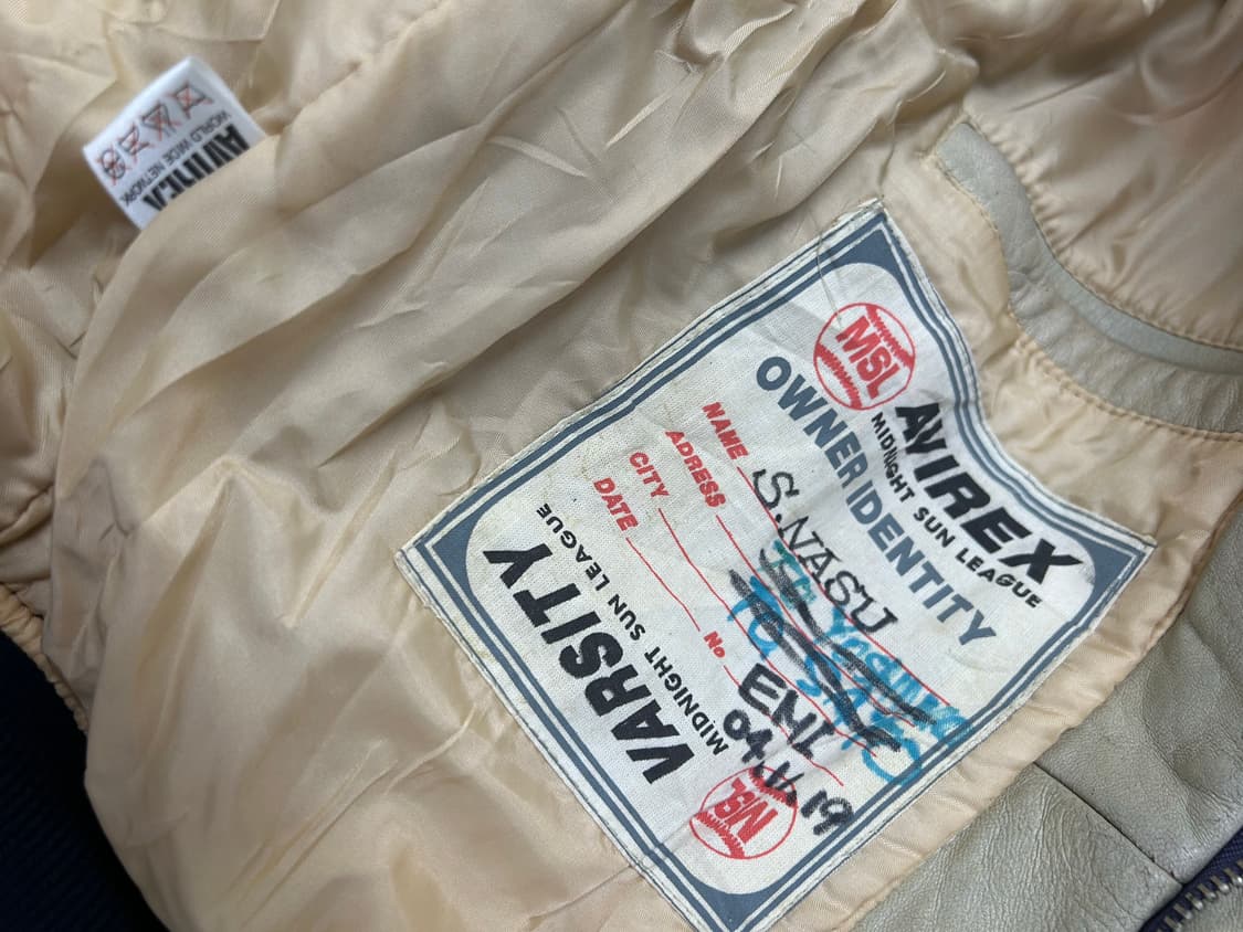 90s 아비렉스 미드나잇 선 리그 바시티 자켓 상품이미지10