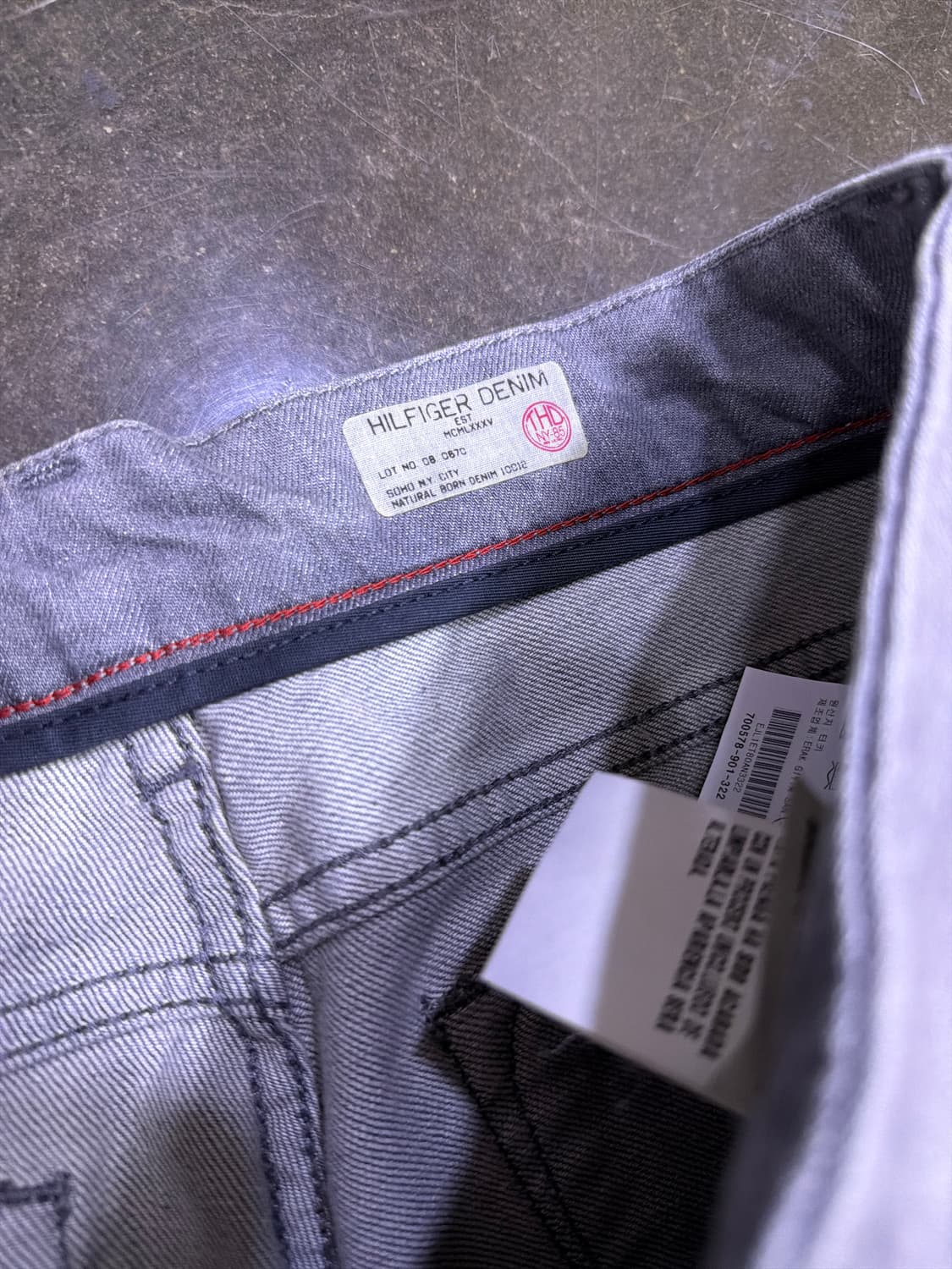 타미힐피거 그레이 워싱 네이트 스키니 슬림 스터드 데님팬츠 32 상품이미지9