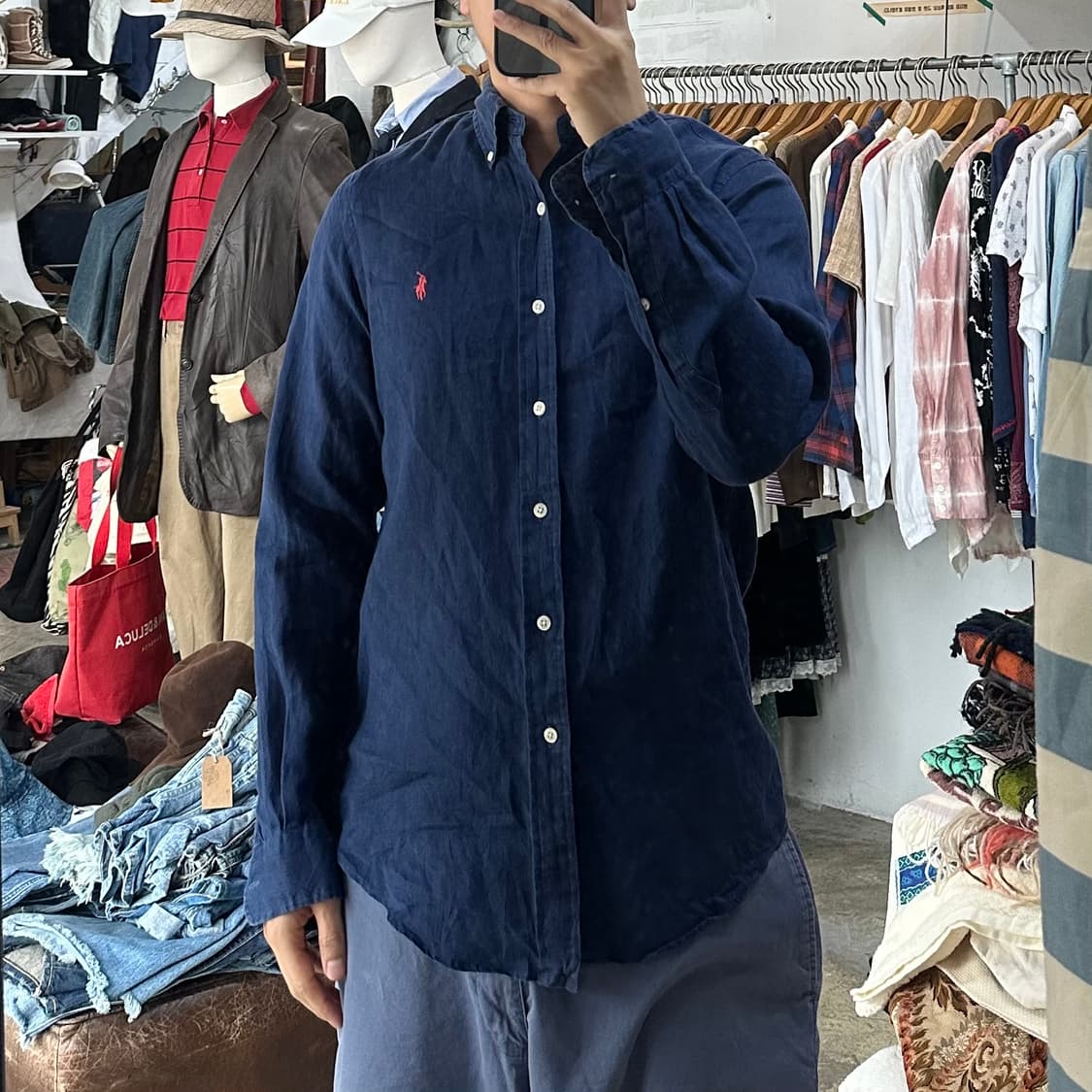 (착용컷) 폴로 랄프로렌 린넨 셔츠 (남성용 100) 상품이미지4