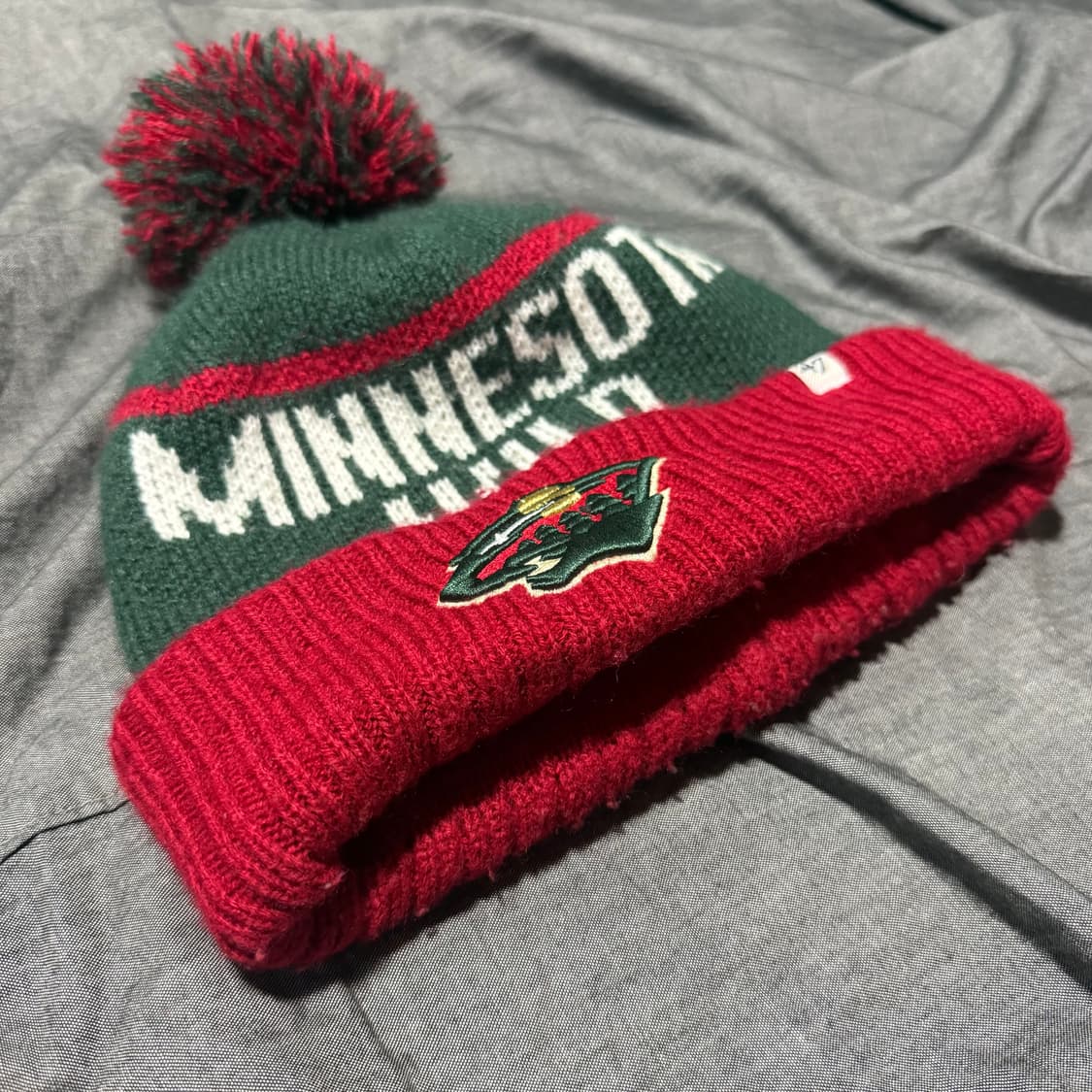NHL Minesota Wild Knit Pom Beanie  상품이미지3