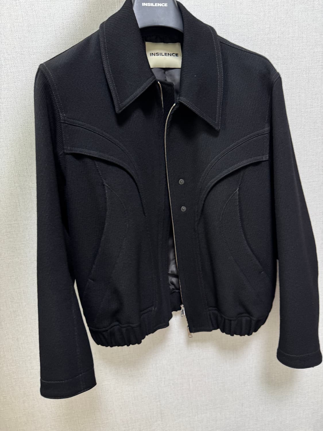 인사일런스 스컬프트 울 블루종 BLACK 상품이미지2