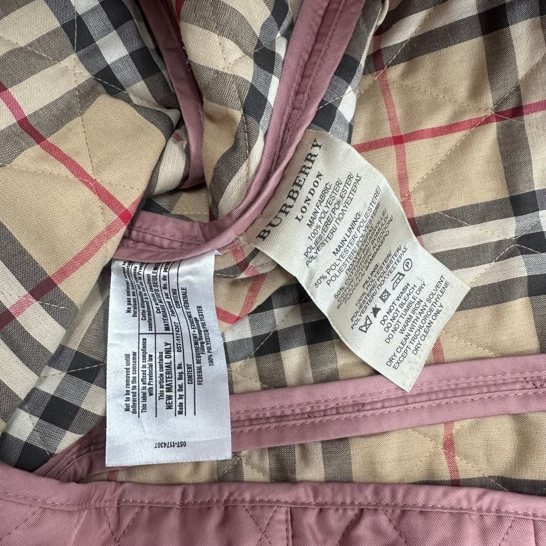 버버리 체크 디테일 퀼팅 자켓 상품이미지10