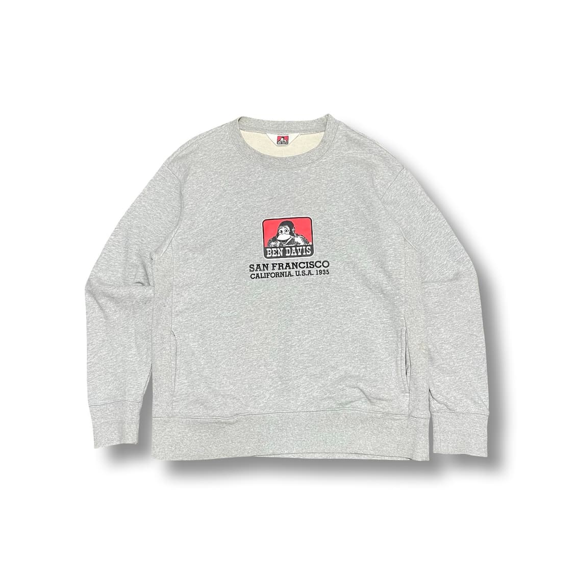 [L] 벤 데이비스 그레이 포켓 맨투맨 티셔츠 상품이미지1