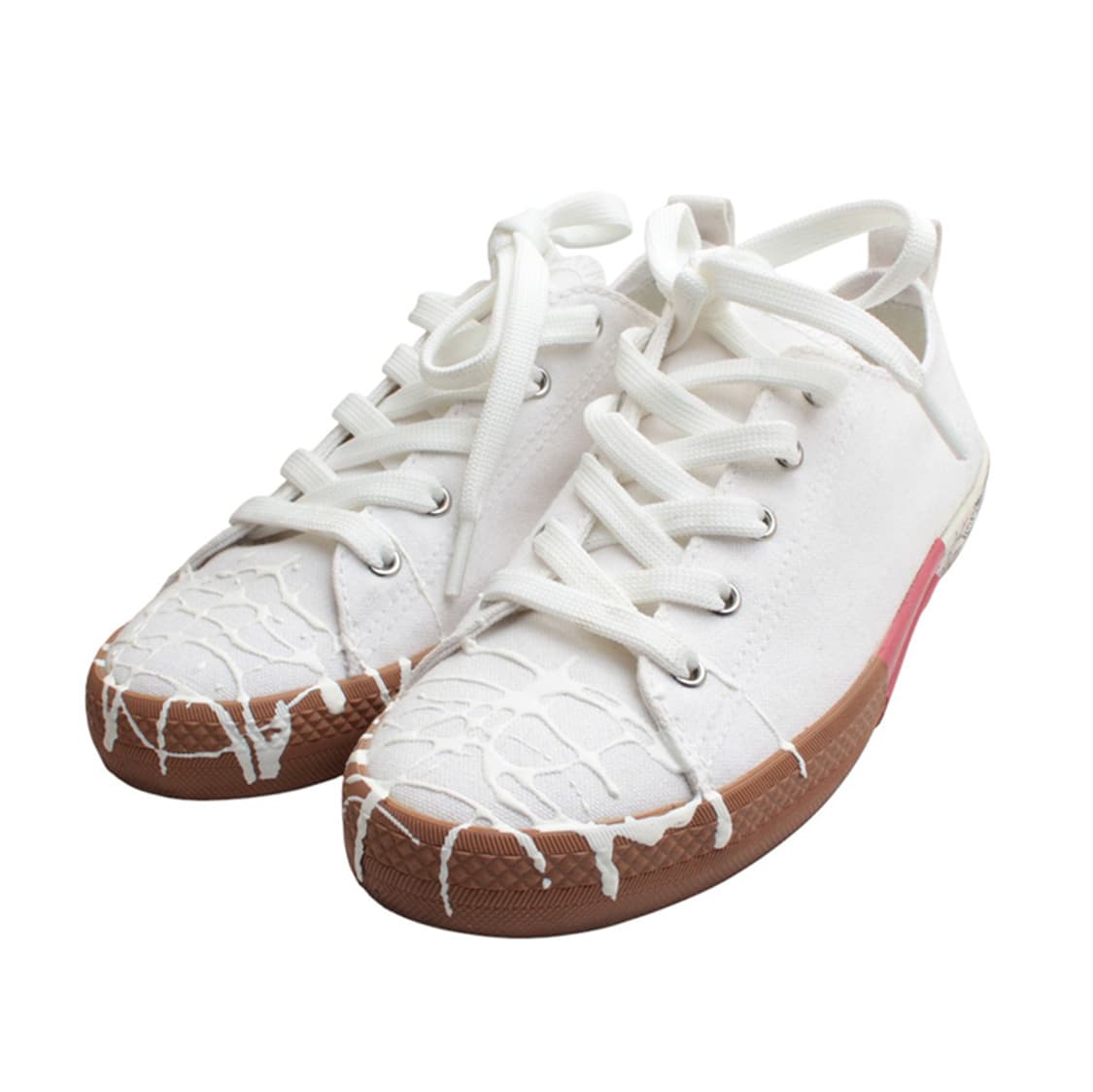 메종 마르지엘라 화이트 프린트 스니커즈 36 반 상품이미지1