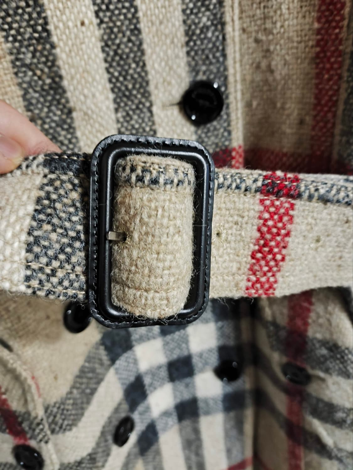 버버리 노바체크 벨티드 울코트 상품이미지3