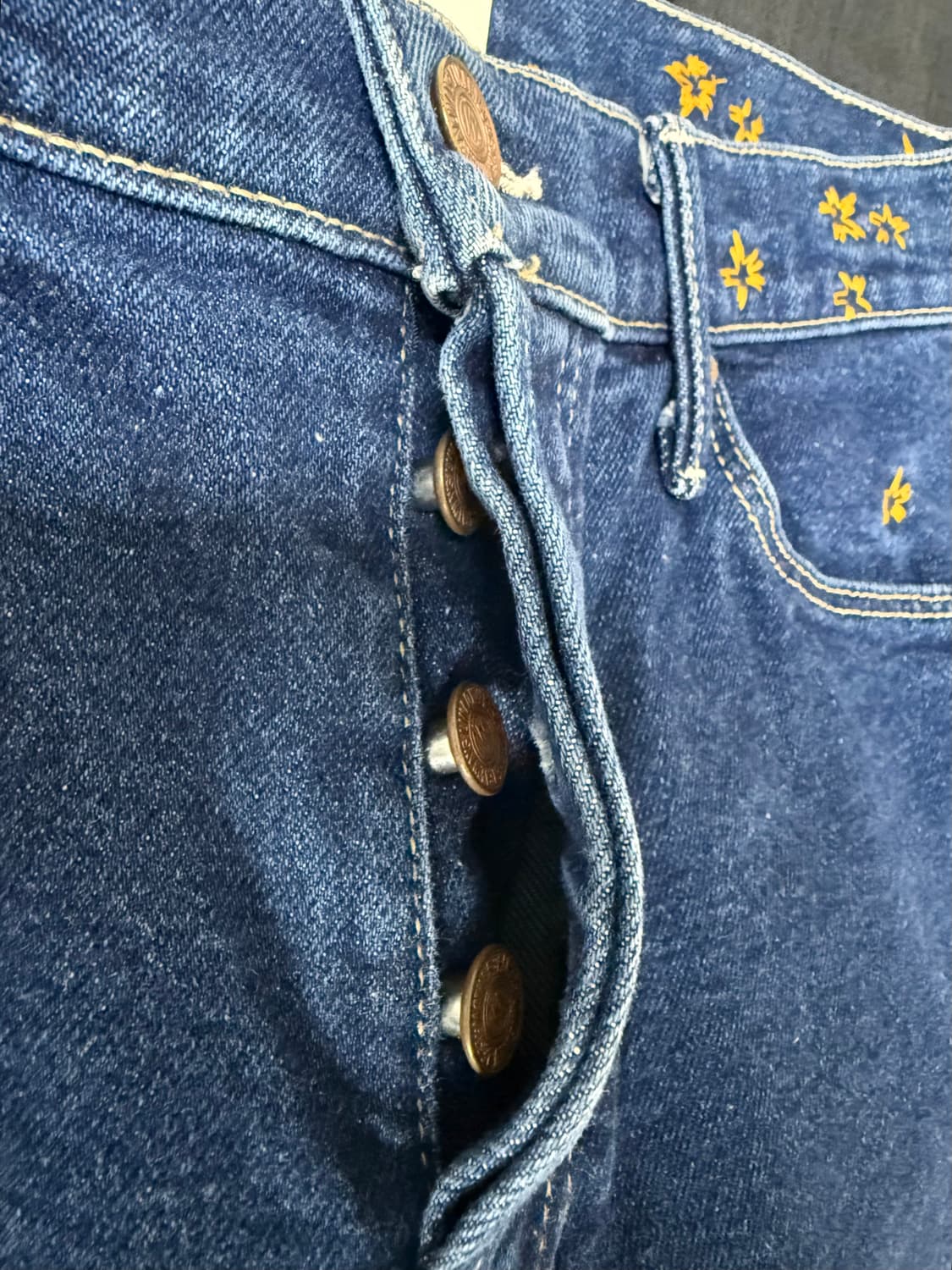 마더MOTHER 썬플라워 자수 진 25 상품이미지5