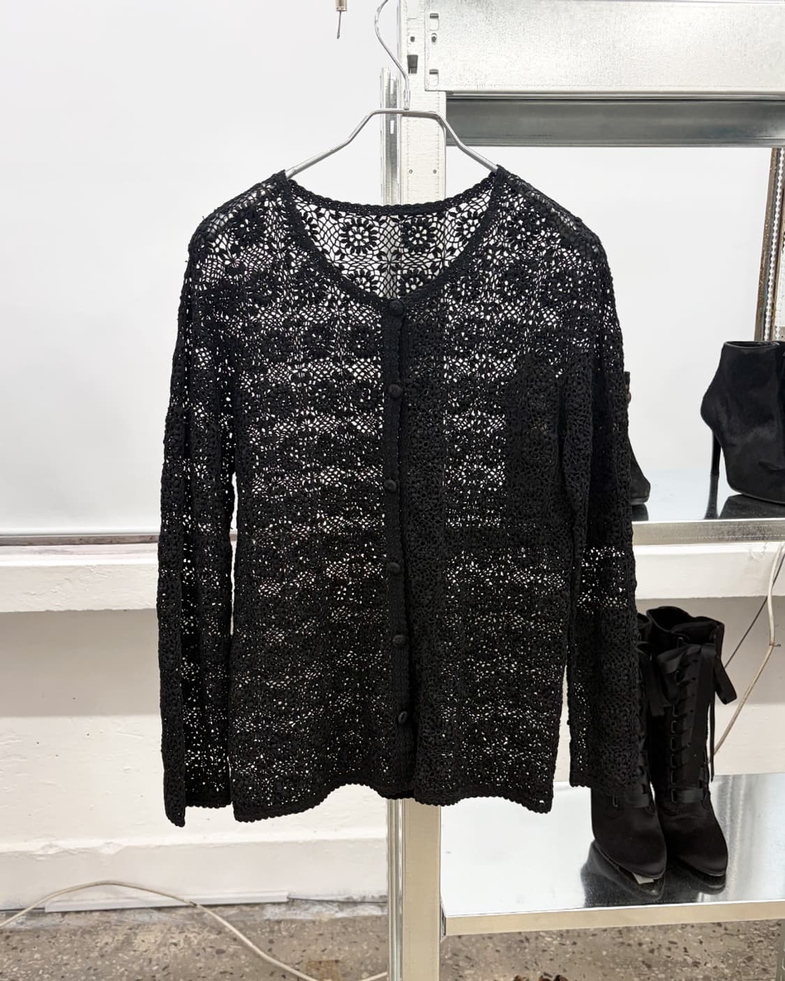 90s 빈티지 핸드 크로쉐 가디건 상품이미지1