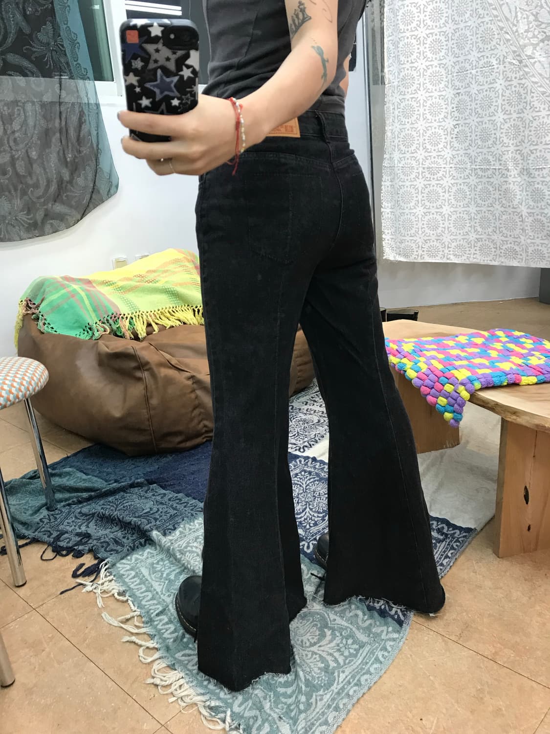 Sjyp 흑청 절개 부츠컷 데님팬츠  상품이미지2
