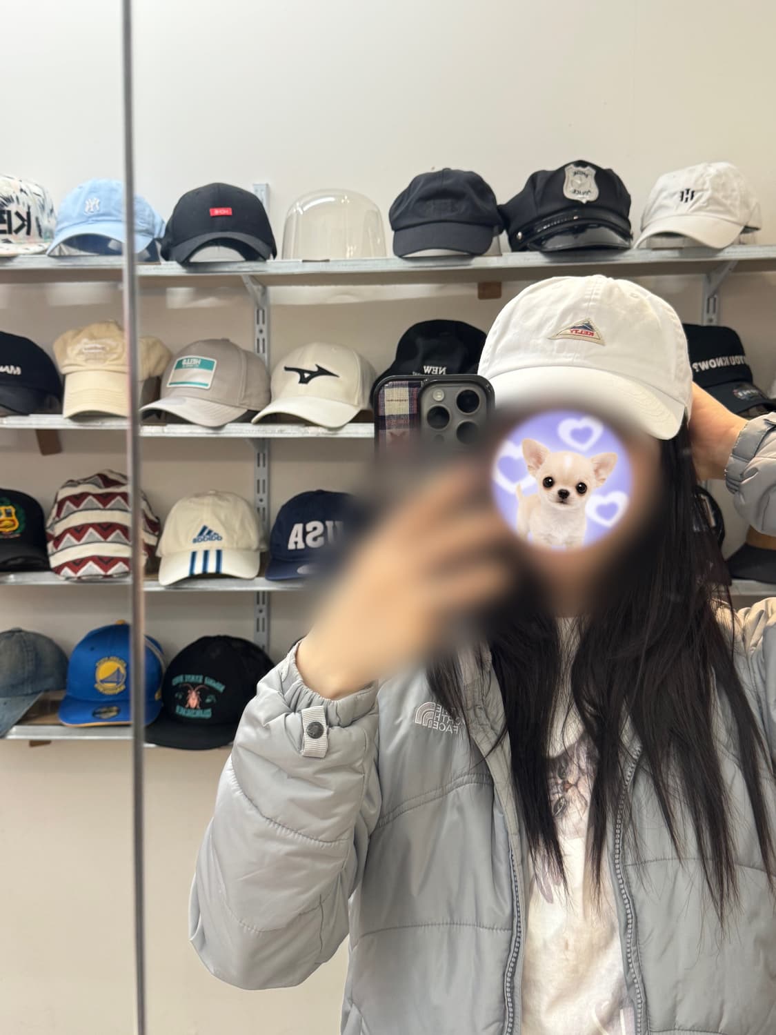 노스페이스 뮤트 민트 그레이 경량패딩 상품이미지4