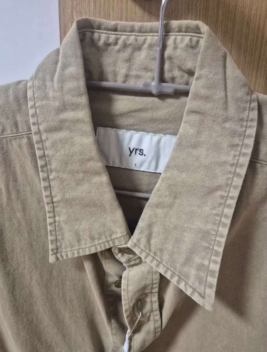 이얼즈어고 포이카셔츠 코튼드릴 머드카키 s사이즈 1 상품이미지2