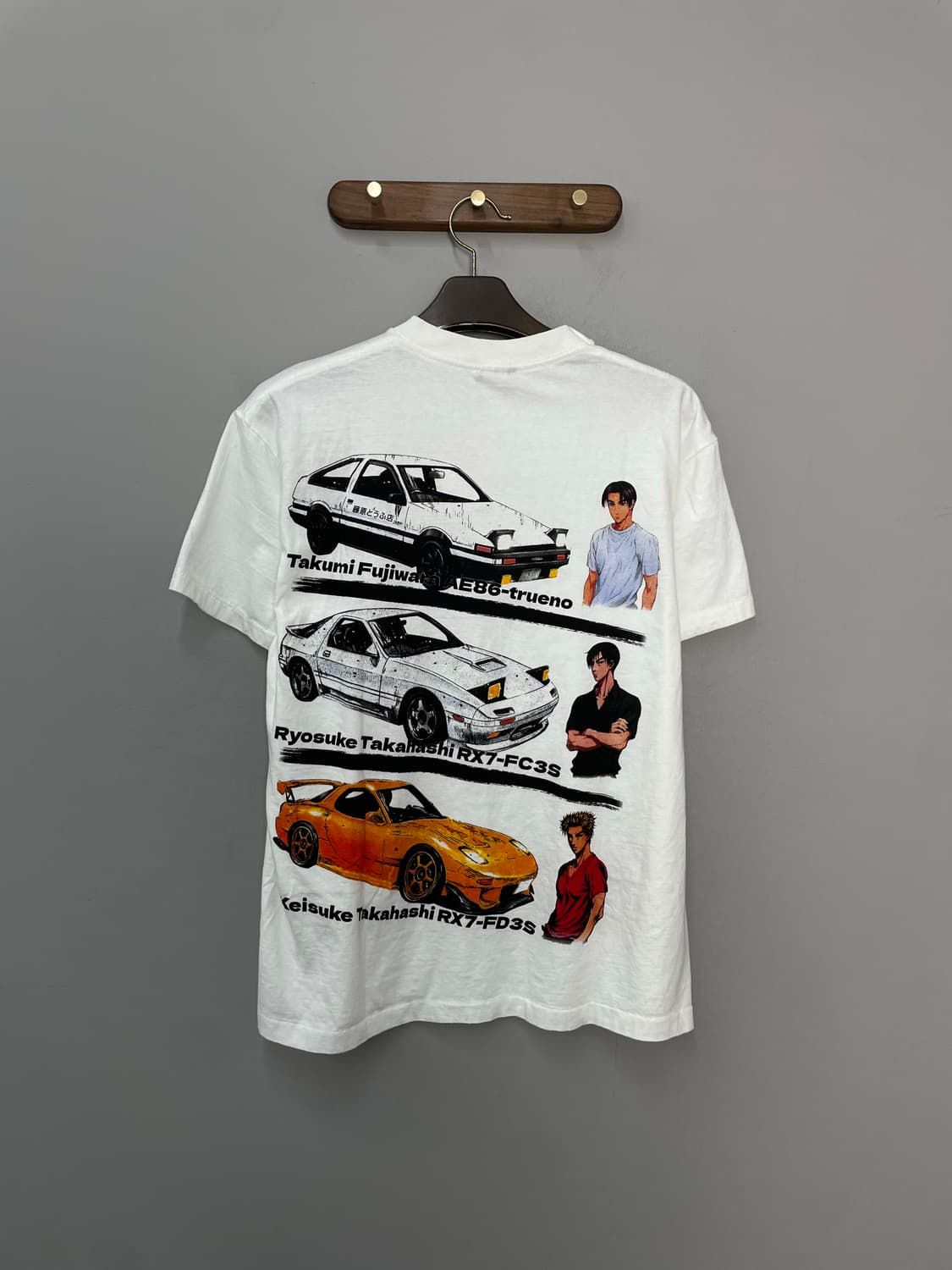 빈티지 이니셜D 프린팅 반팔 H2548 상품이미지3