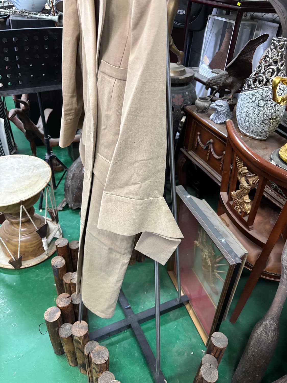 에콘(EKHON)베이지 롱 코트 롱 자켓 롱 원피스 상품이미지3