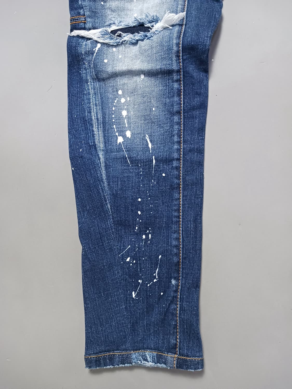 [50] 디스퀘어드2 화이트 스플래터 타이디바이커진 청바지 34 35 상품이미지3