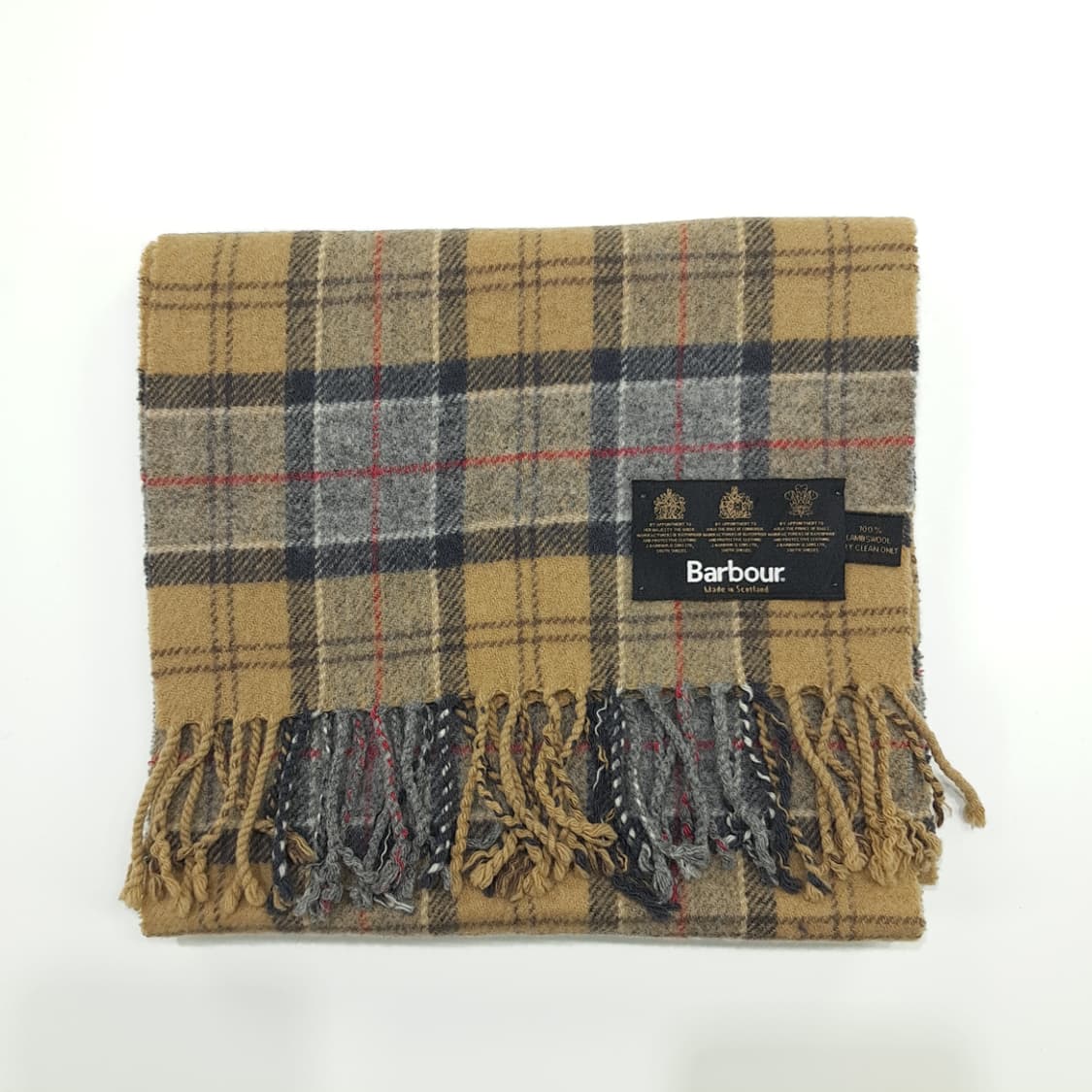 MX250 바버 브라운 타탄체크 램스울 목도리 머플러 상품이미지6