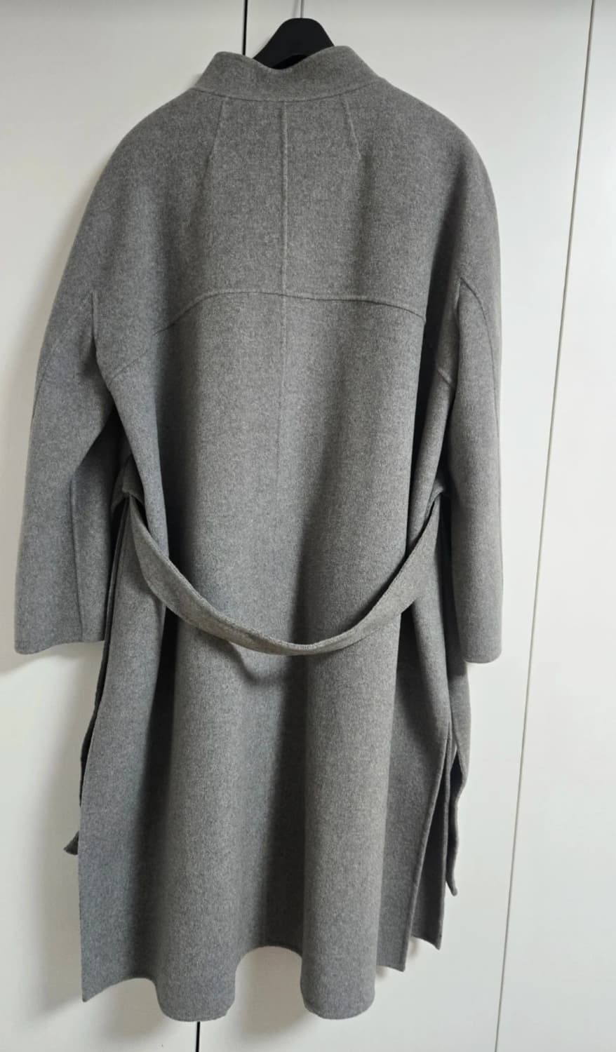 캐시미어 울 코트 그레이  핸드메이드  상품이미지2