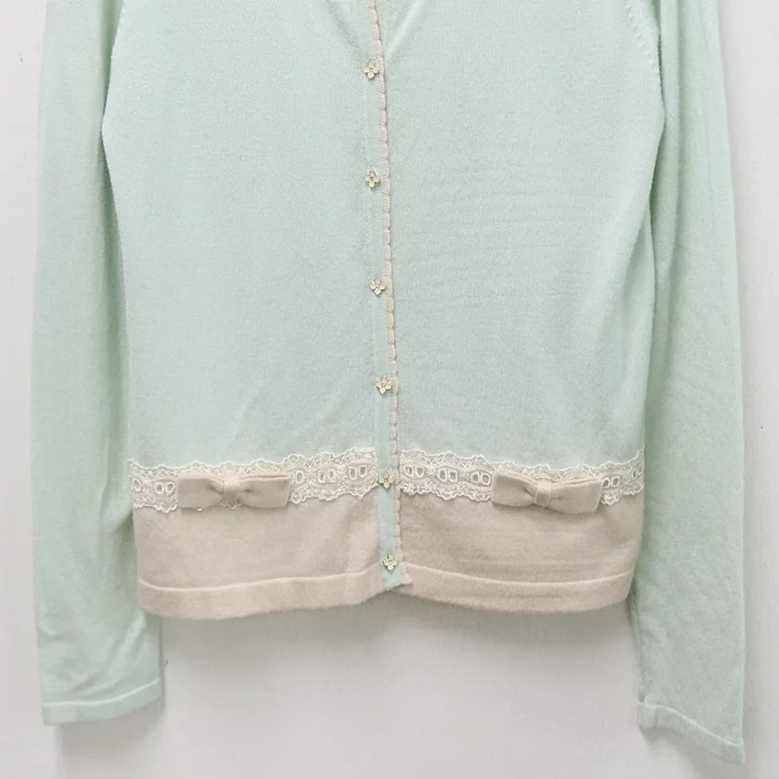 PATTERN 민트 컬러블럭 가디건 60748 상품이미지4