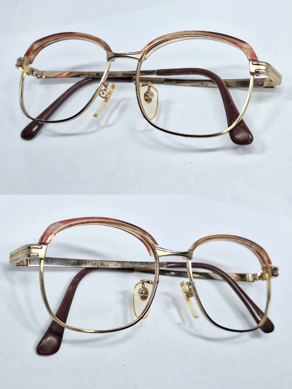 TD-200 브로우 커버 안경 안경테 50ㅁ15/ 일본 일제 수입 빈티지 상품이미지5