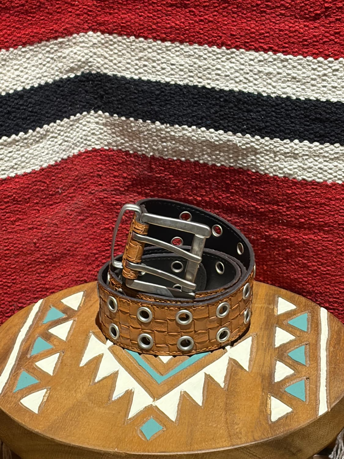 Double pin garisson belt / 개리슨 아일렛 벨트 상품이미지1