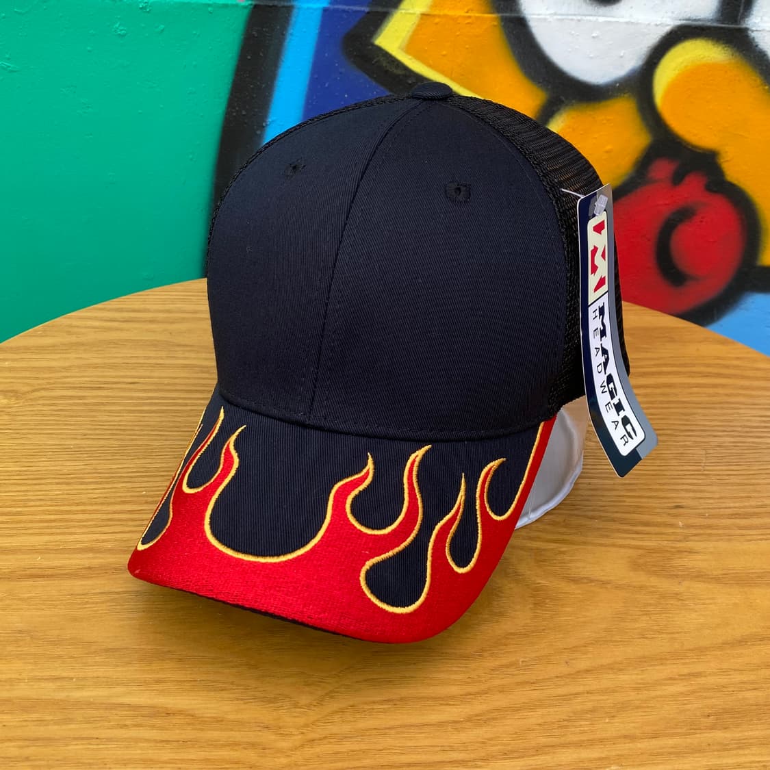 새상품 미국 빈티지 쵸퍼 플레임 불꽃 트럭커 모자 상품이미지1