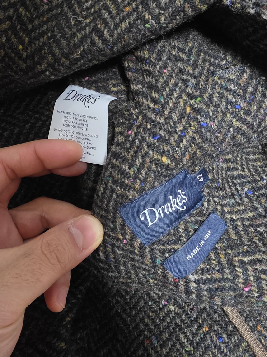 42size오늘만220만)25fw드레익스 브라운 헤링본 코트 상품이미지7