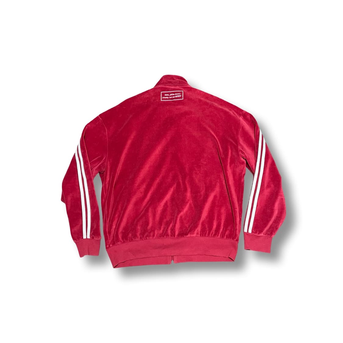 [L] 널디 빈티지 벨벳 트랙 자켓 레드버건디 져지 상품이미지4