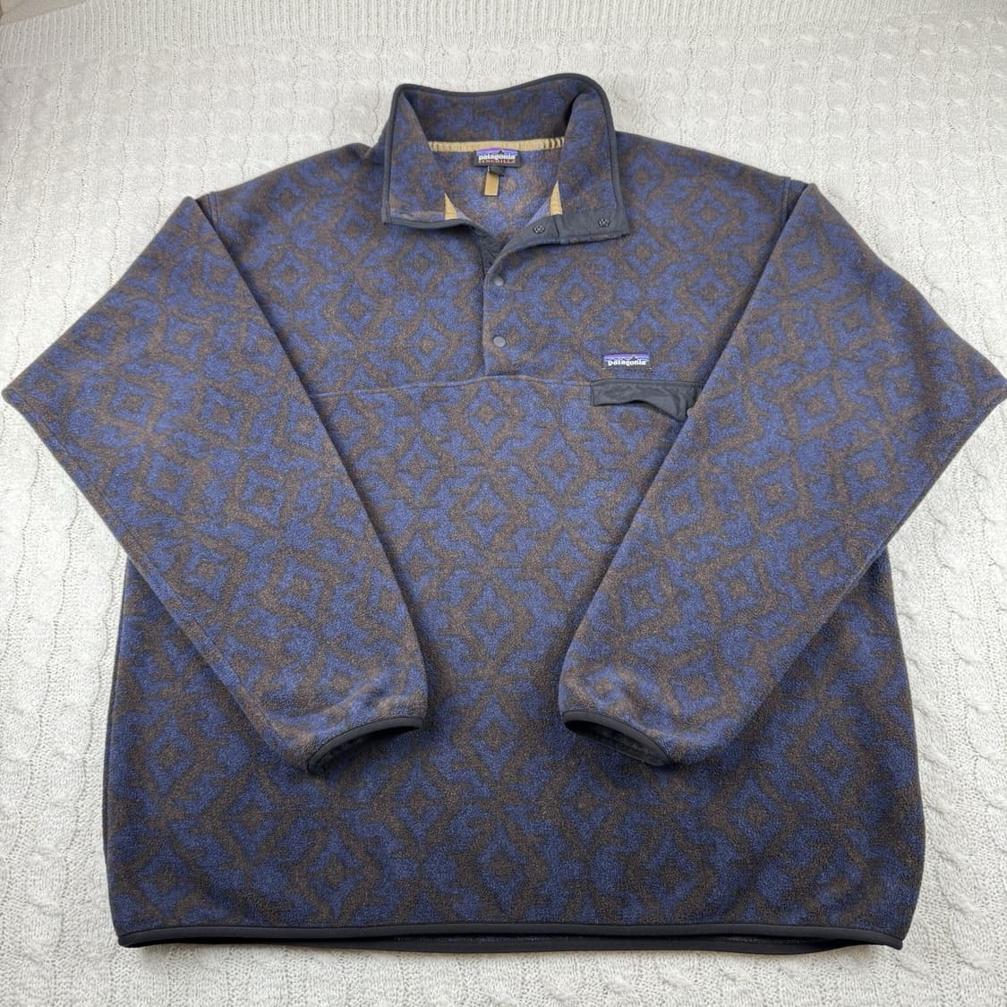 파타고니아 신칠라 스냅-T 아즈텍 블루/브라운 상품이미지1