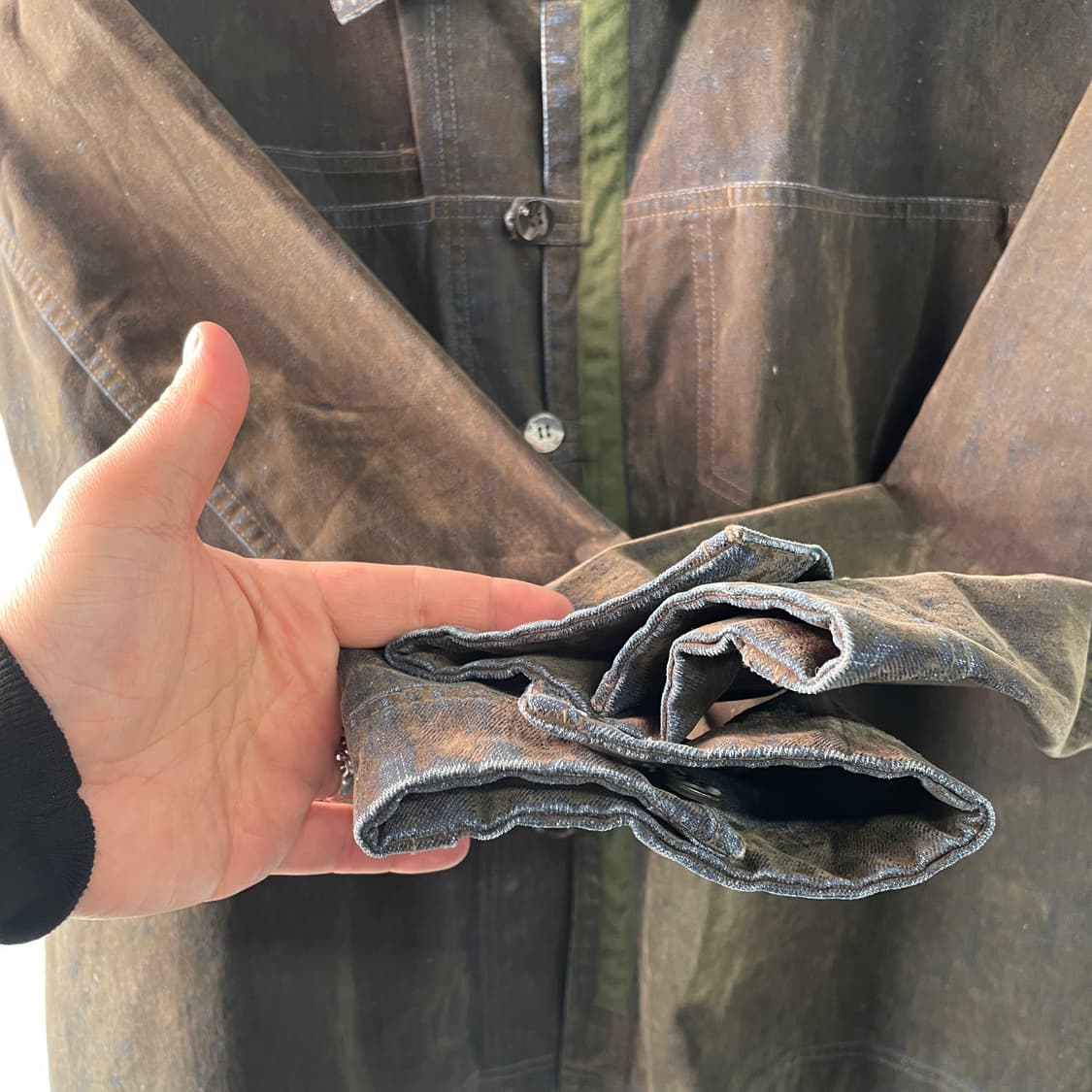 90s 이세이미야케 하이 스포팅 기어 다운버튼 데님자켓 상품이미지6