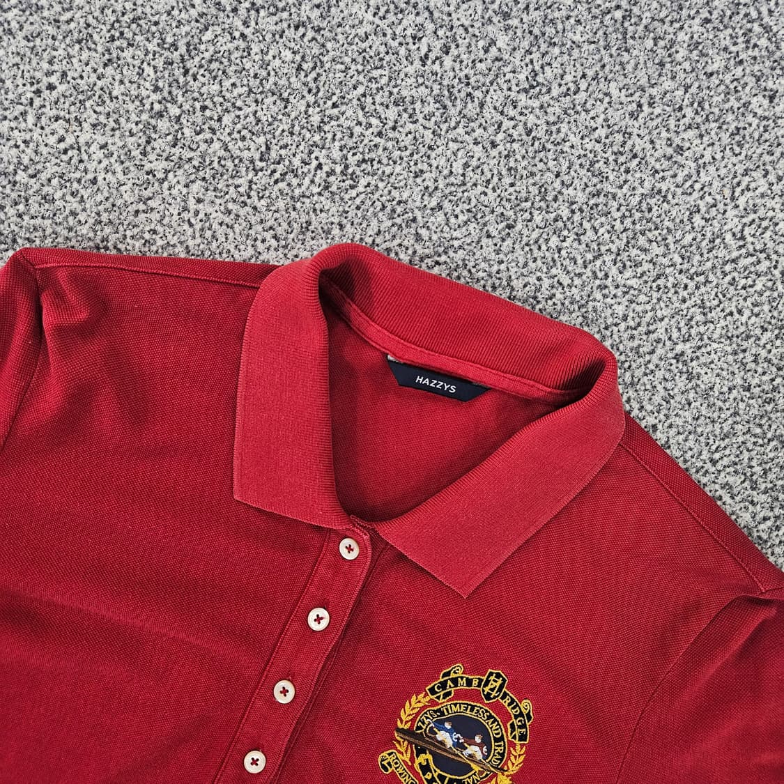 [85] 헤지스 여성 빅와펜 긴팔 카라 티셔츠 1103JM1 상품이미지2